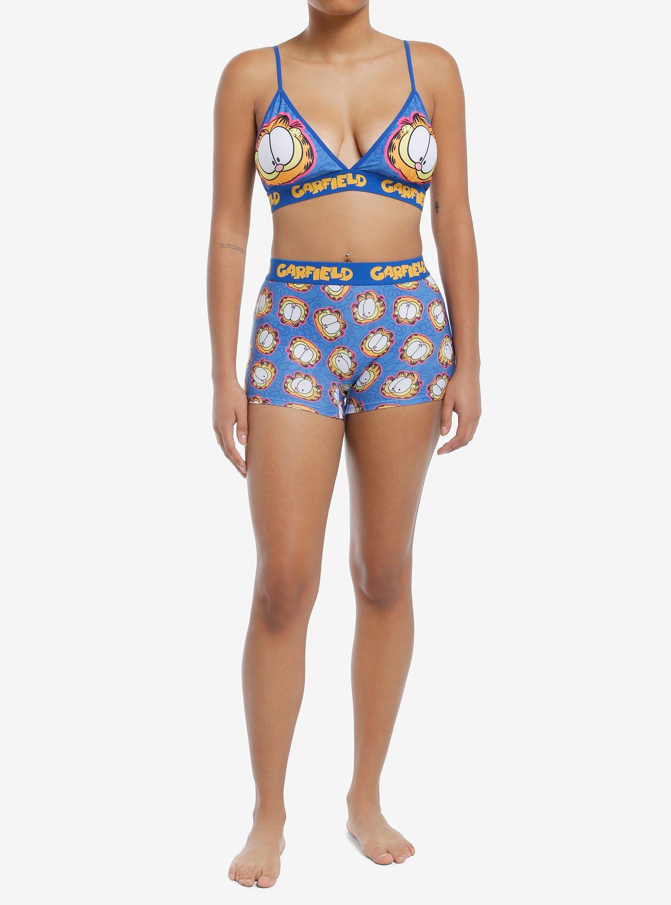 Garfield Faces Bra & Boyshort Panty Set, MULTI, alternate