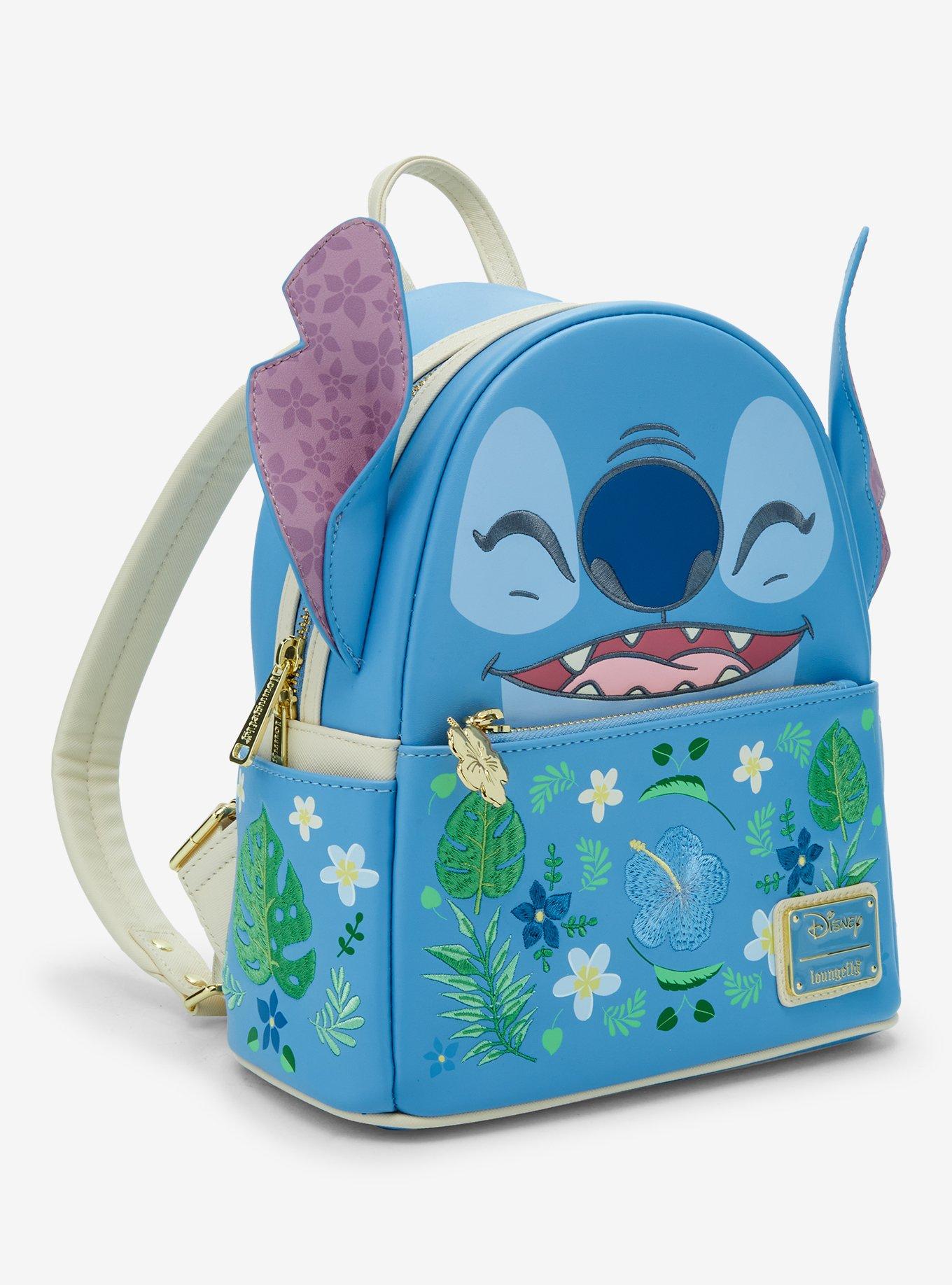 Loungefly Disney Lilo & Stitch Floral Stitch Figural Mini Backpack - BoxLunch Exclusive, , hi-res