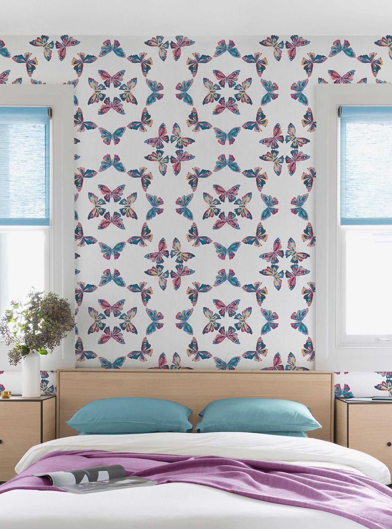 EttaVee Papillon Peel & Stick Wallpaper, , hi-res