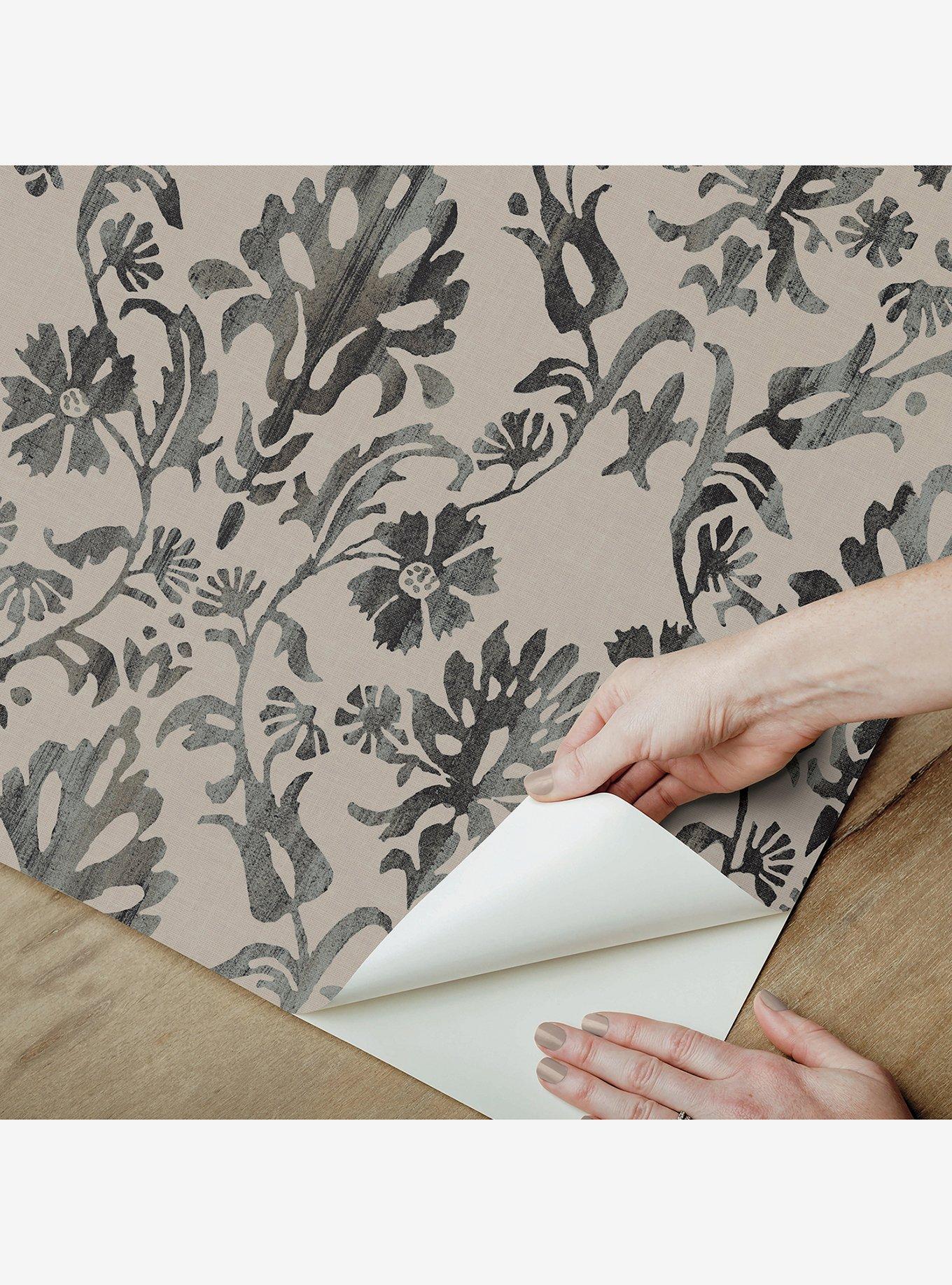 Blooming Damask Taupe Peel & Stick Wallpaper, , alternate