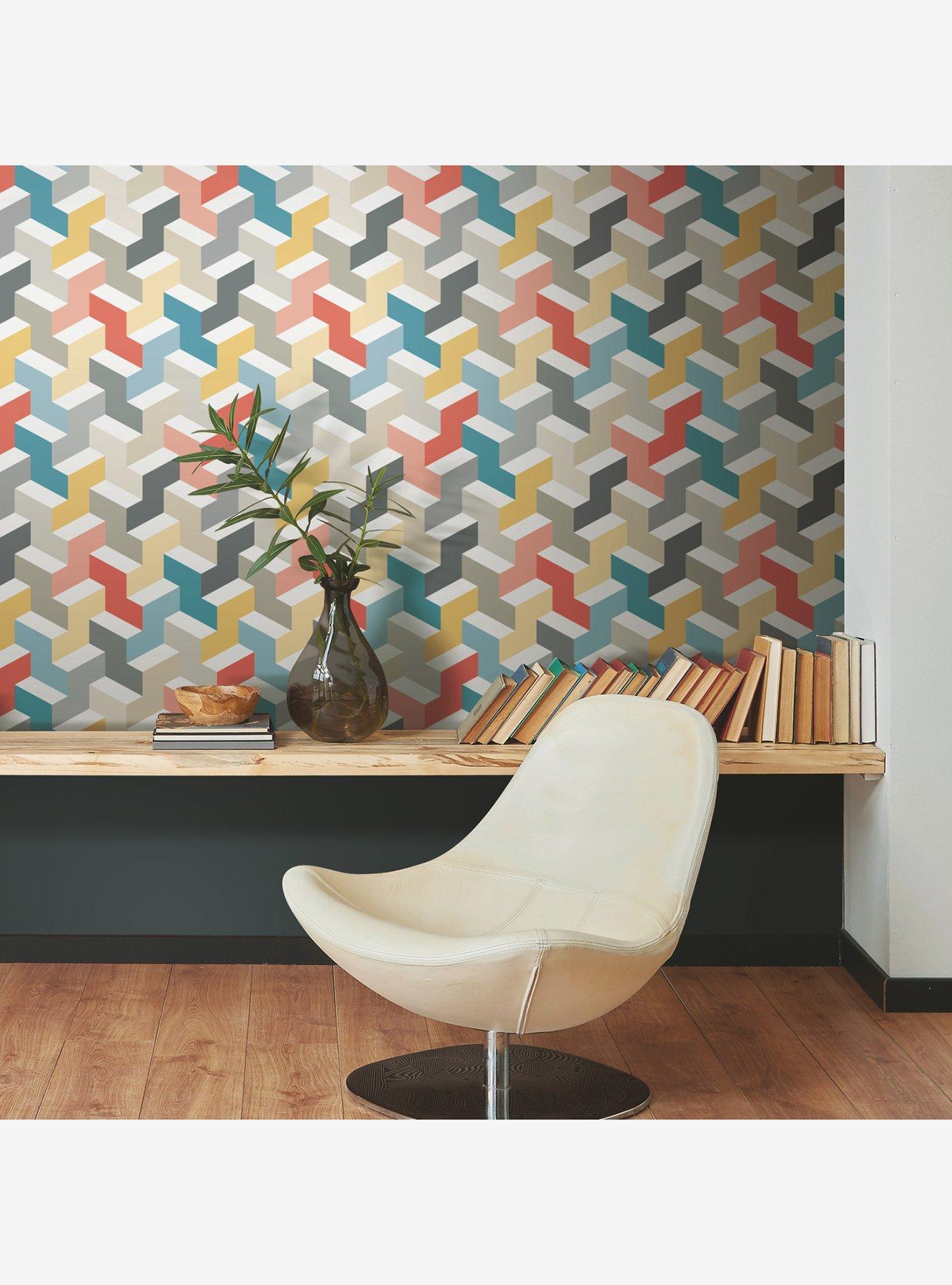 Steps 3D Peel & Stick Wallpaper, , hi-res