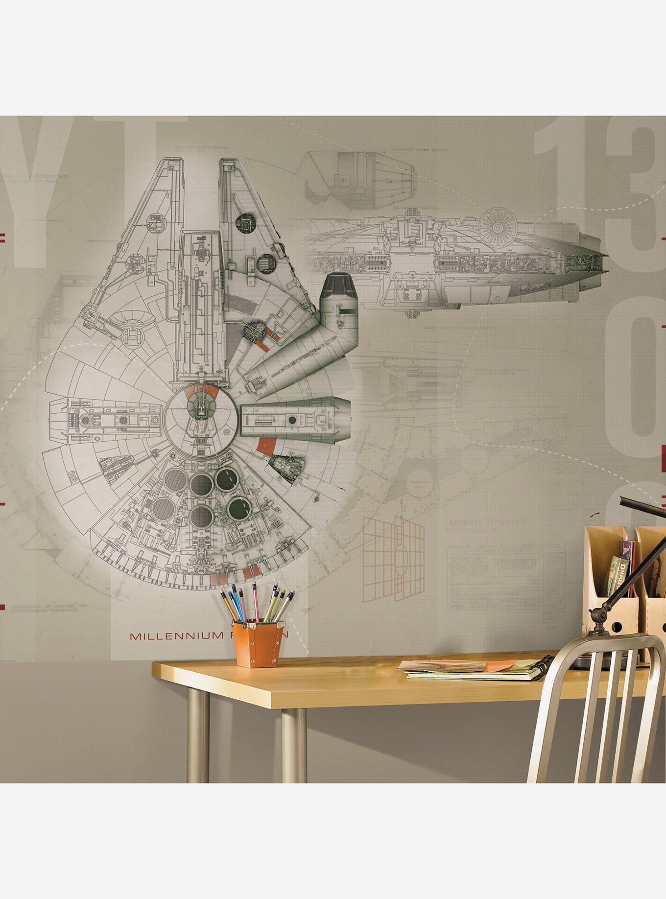 Star Wars Millennium Falcon Wall Mural, , hi-res