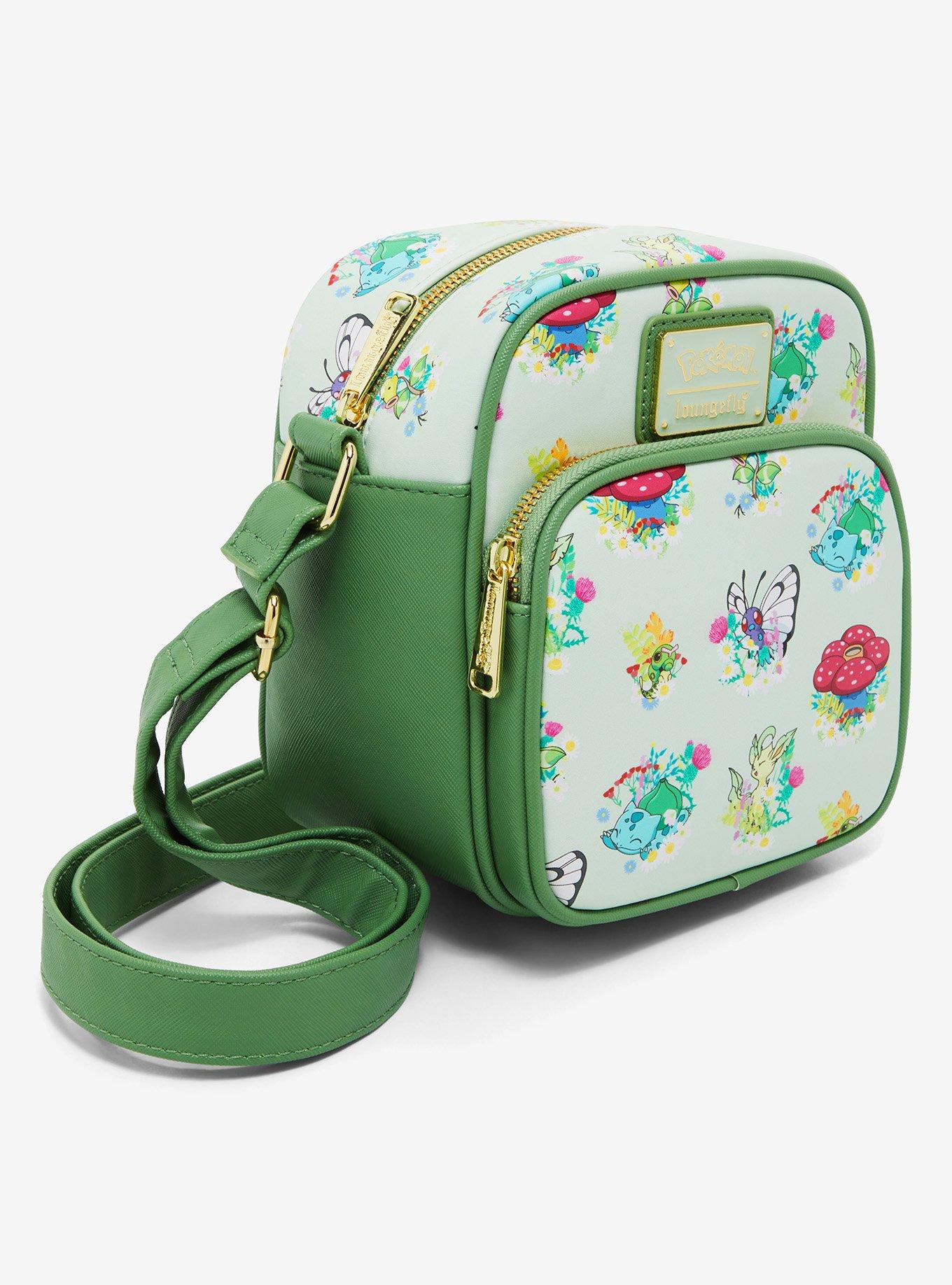 Loungefly Pokémon Grass Type Allover Print Crossbody Bag - BoxLunch Exclusive, , hi-res