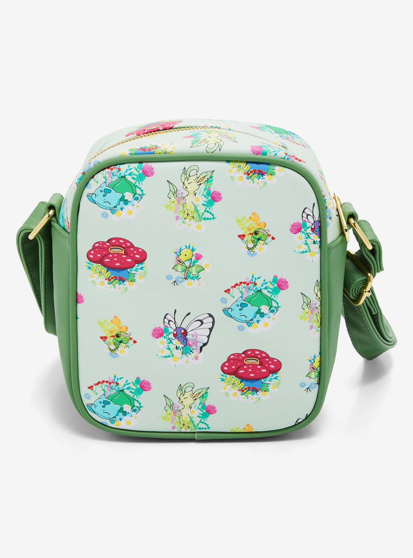 Loungefly Pokémon Grass Type Allover Print Crossbody Bag - BoxLunch Exclusive, , alternate