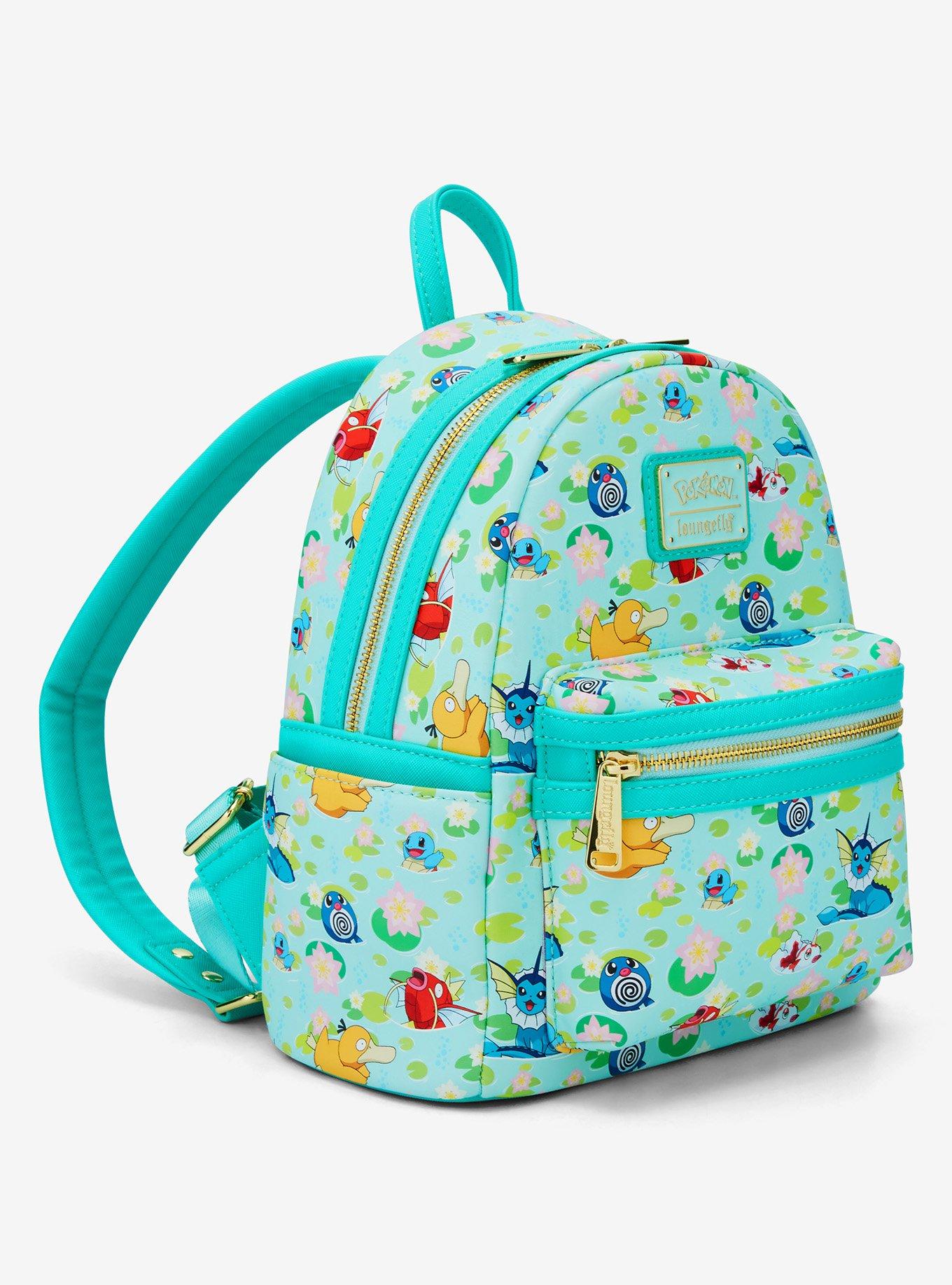 Loungefly Pokémon Water Type Lily Pad Allover Print Mini Backpack - BoxLunch Exclusive, , hi-res