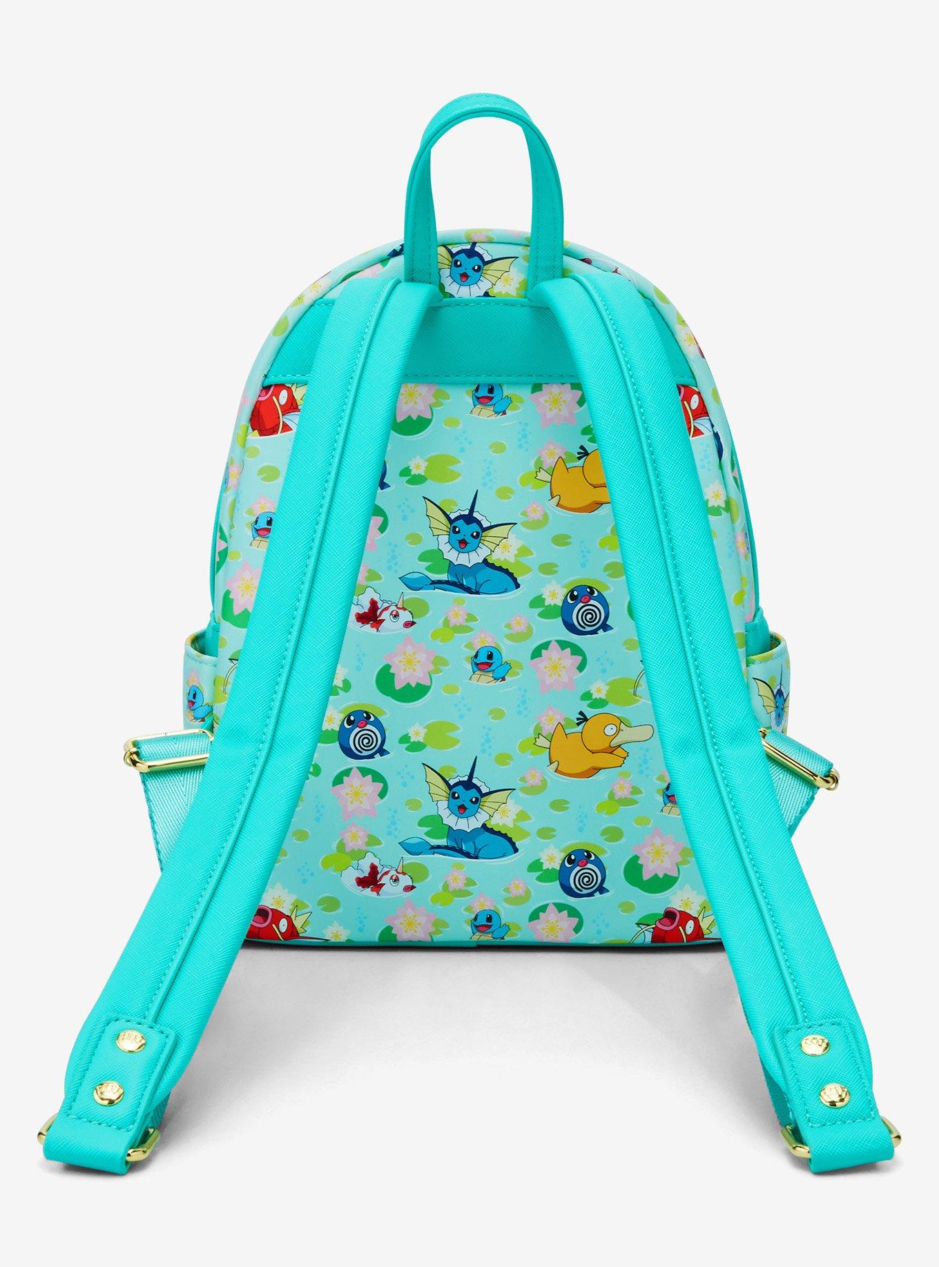 Loungefly Pokémon Water Type Lily Pad Allover Print Mini Backpack - BoxLunch Exclusive, , alternate