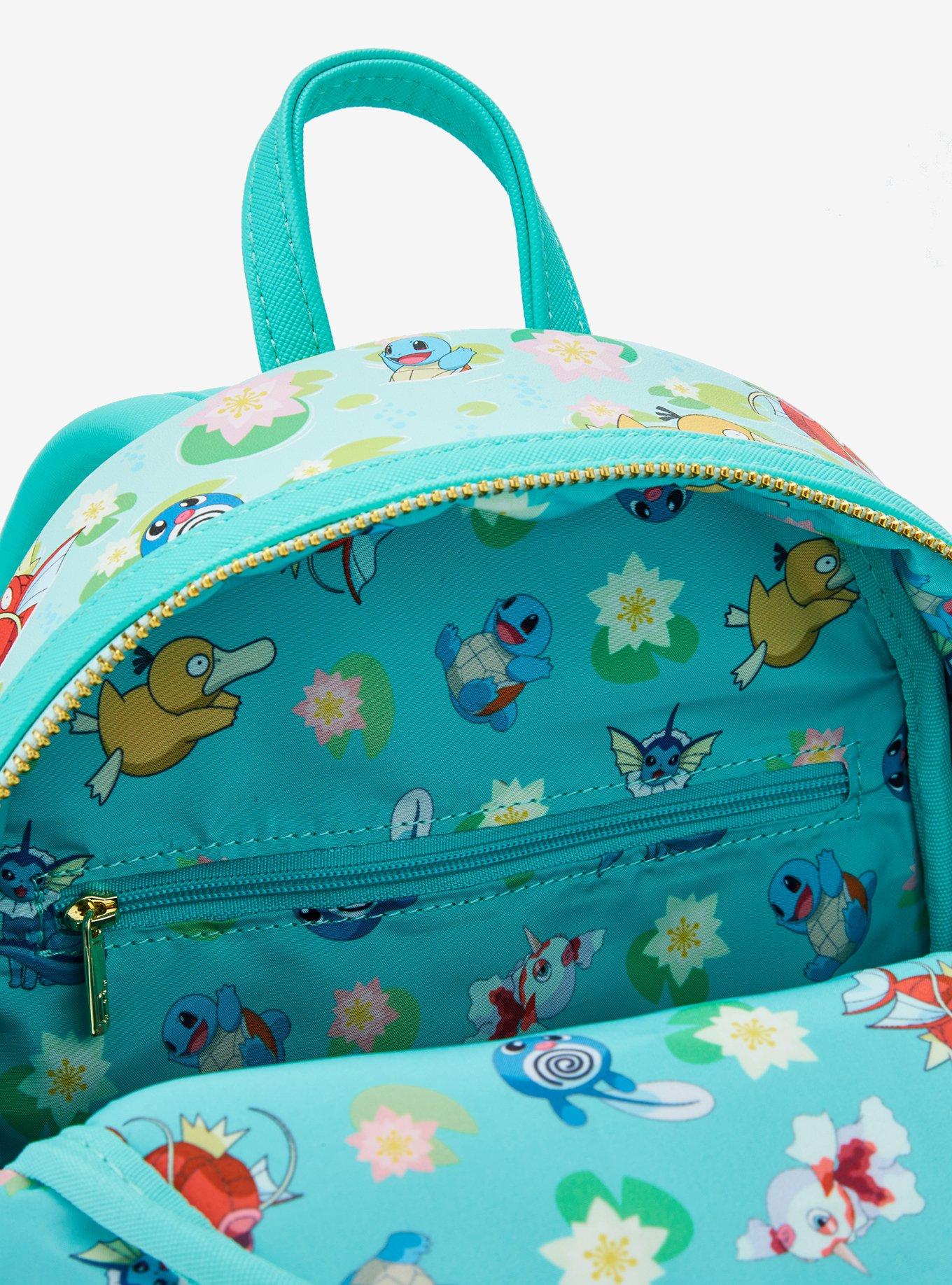 Loungefly Pokémon Water Type Lily Pad Allover Print Mini Backpack - BoxLunch Exclusive, , alternate