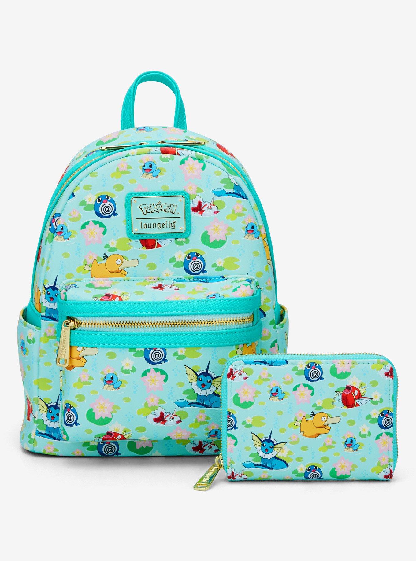 Loungefly Pokémon Water Type Lily Pad Allover Print Mini Backpack - BoxLunch Exclusive, , alternate