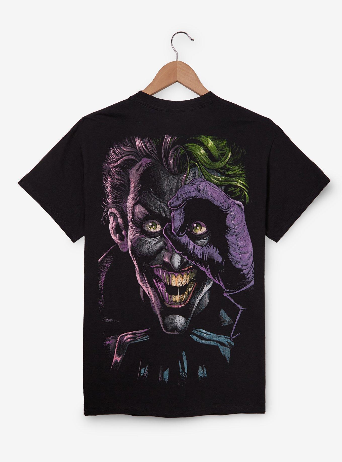 DC Comics Batman The Joker Multi Portrait T-Shirt - BoxLunch Exclusive, BLACK, alternate