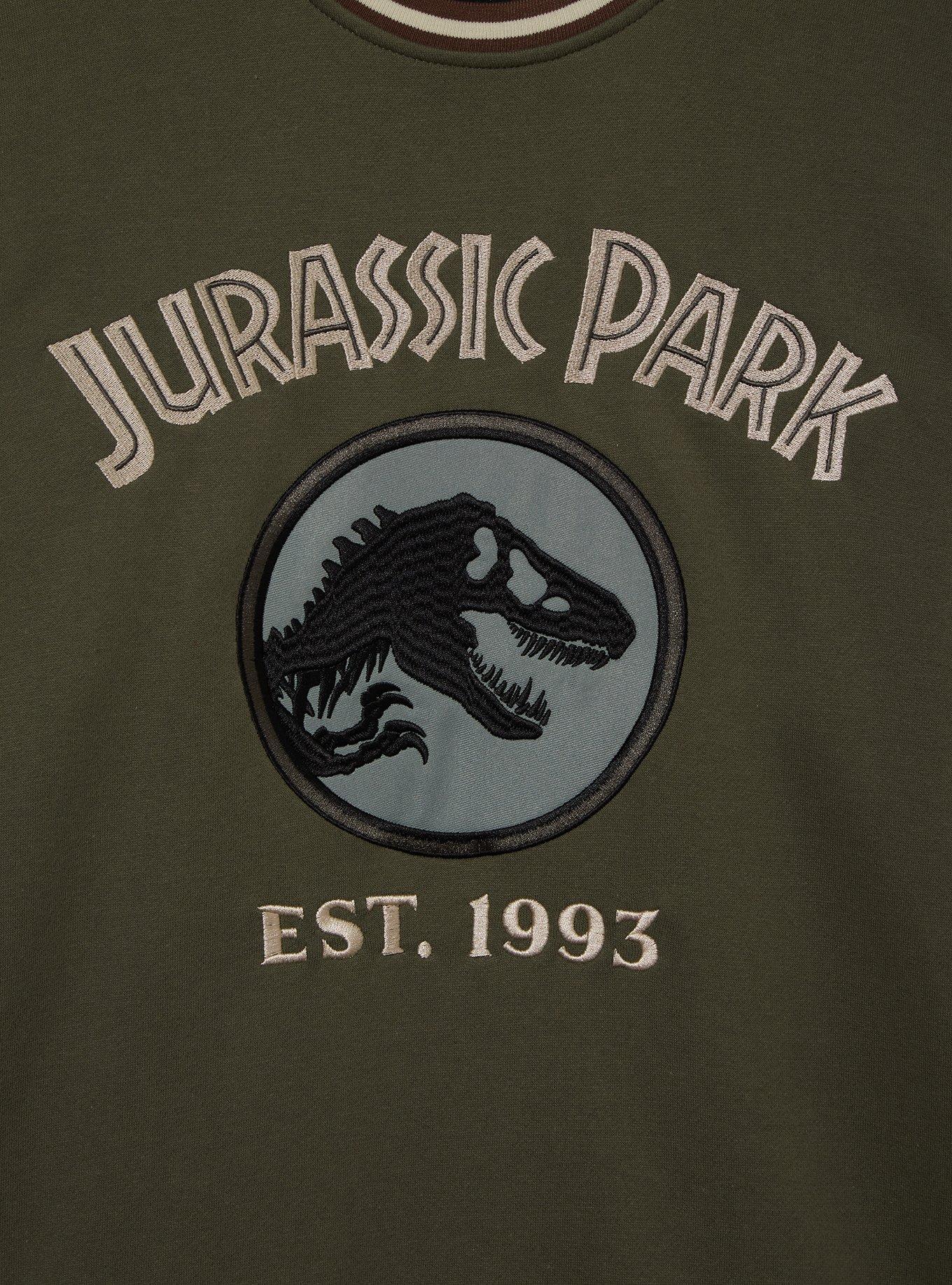 Jurassic Park Contrast Patch Crewneck — BoxLunch Exclusive, , hi-res