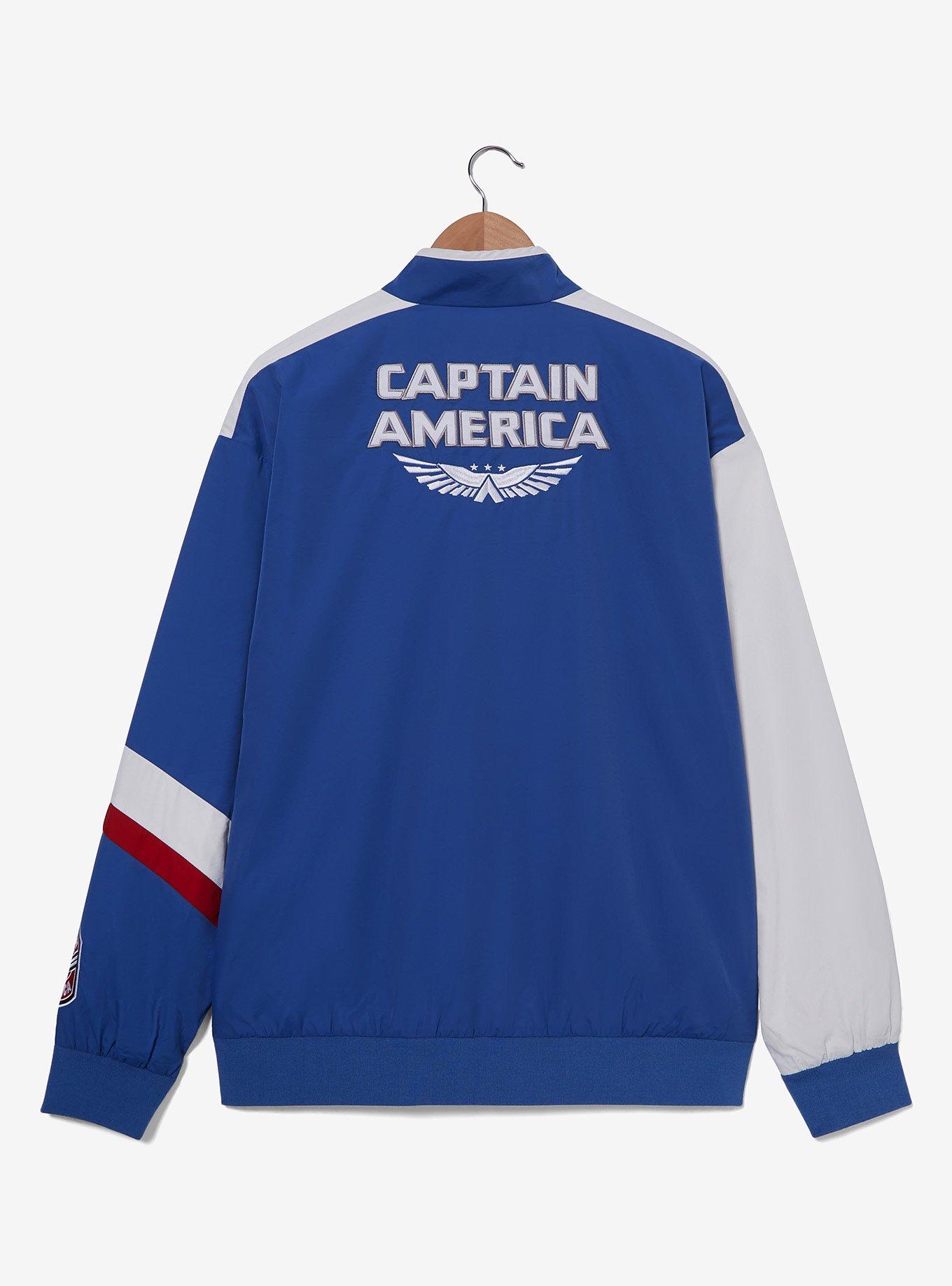 Marvel Captain America Shield Windbreaker Jacket — BoxLunch Exclusive, BLUE, alternate