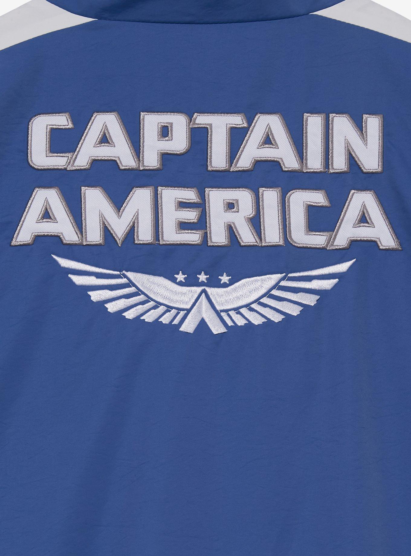 Marvel Captain America Shield Windbreaker Jacket — BoxLunch Exclusive, BLUE, alternate