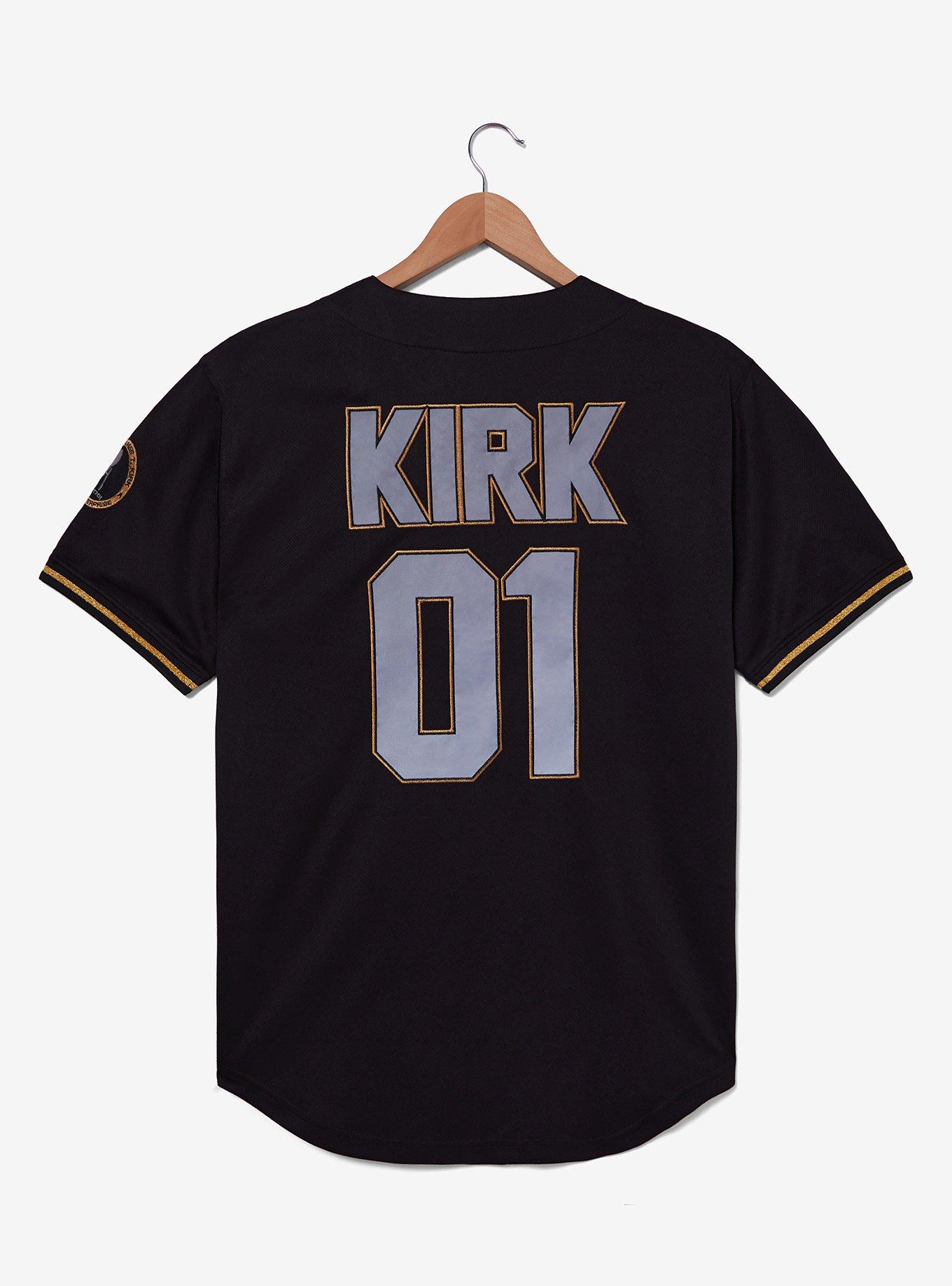 Star Trek Kirk U.S.S. Enterprise Baseball Jersey — BoxLunch Exclusive, BLACK, alternate