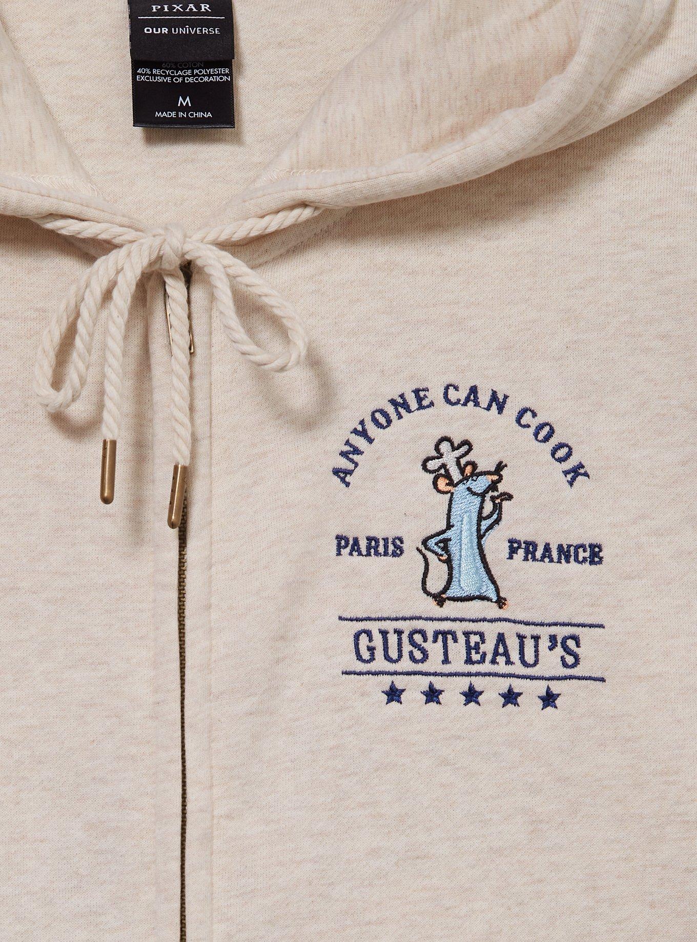 Our Universe Disney Pixar Ratatouille Remy Logo Zippered Hoodie - BoxLunch Exclusive, HEATHER, alternate