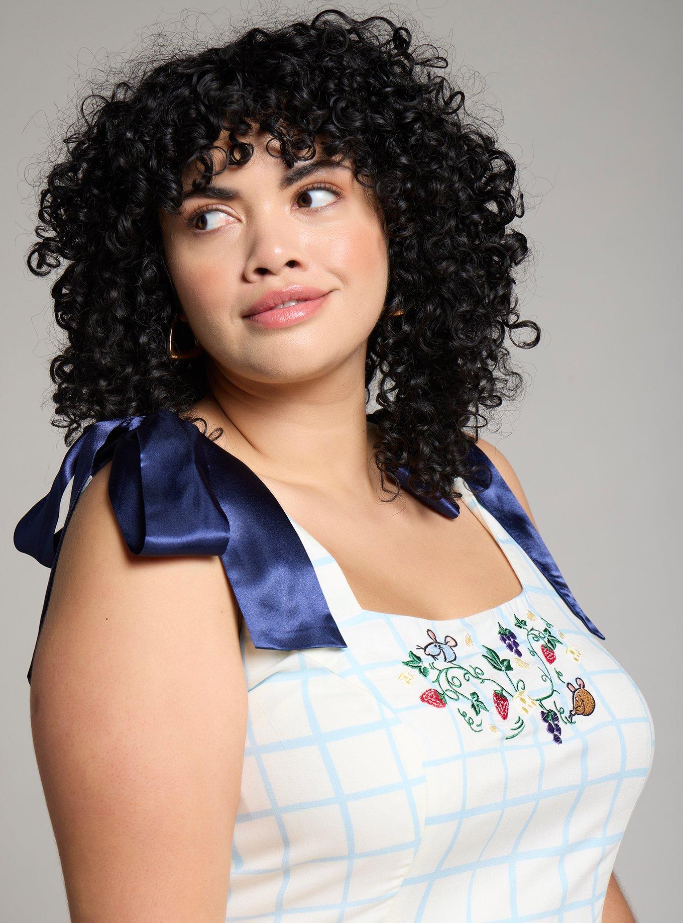 Her Universe Disney Pixar Ratatouille Food Gingham Plus Size Tank Dress, CREAM, alternate