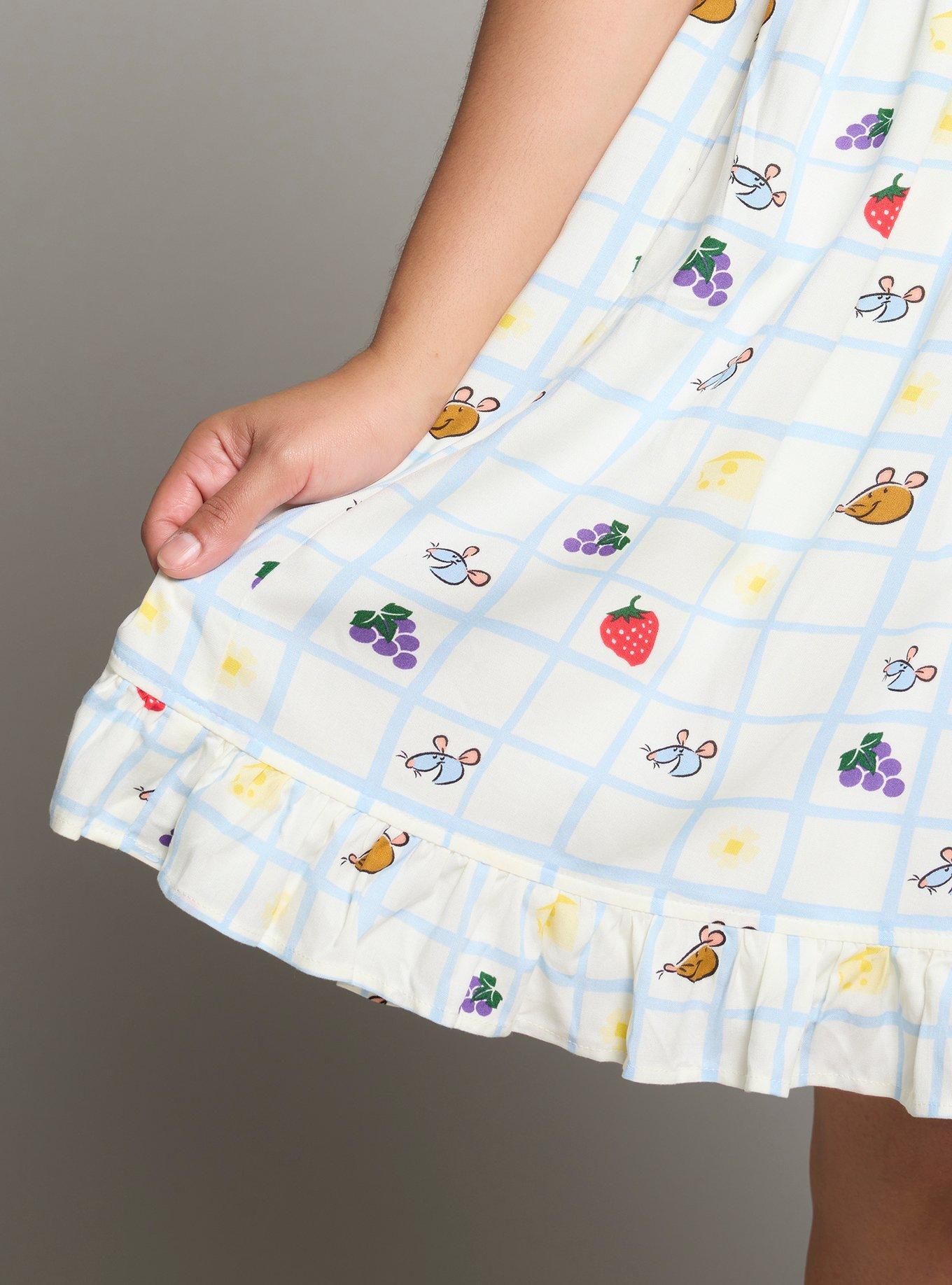 Her Universe Disney Pixar Ratatouille Food Gingham Plus Size Tank Dress, CREAM, alternate
