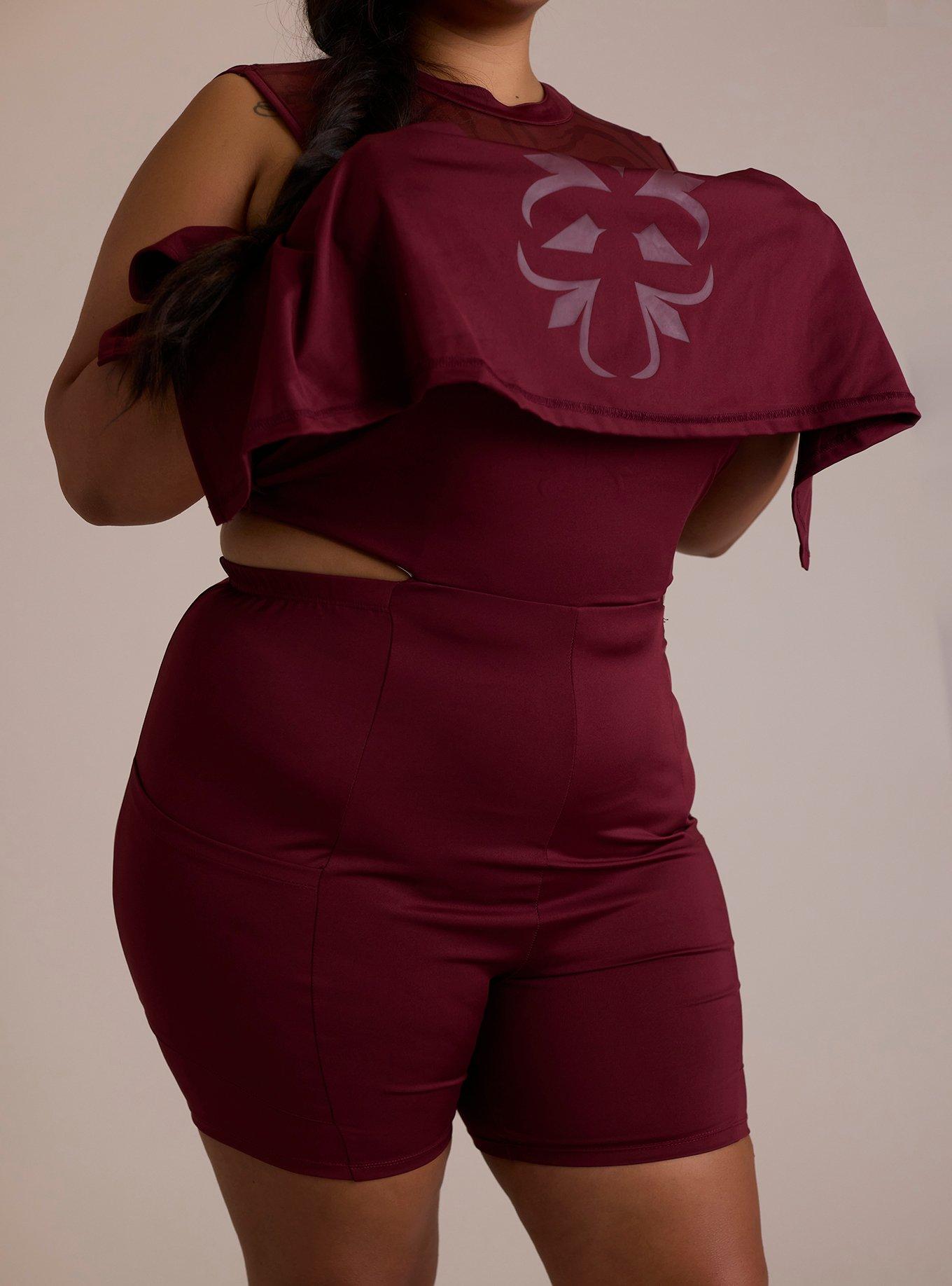 Her Universe Star Wars Ahsoka Athletic Dress Plus Size Her Universe Exclusive, BURGUNDY, alternate