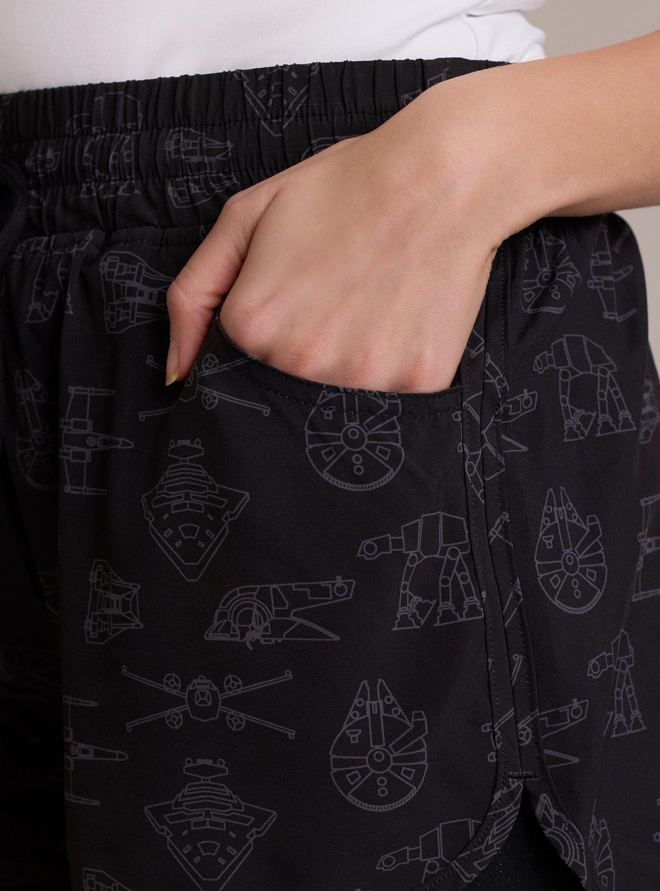 Her Universe Star Wars Ships Active Shorts Her Universe Exclusive, BLACK, alternate