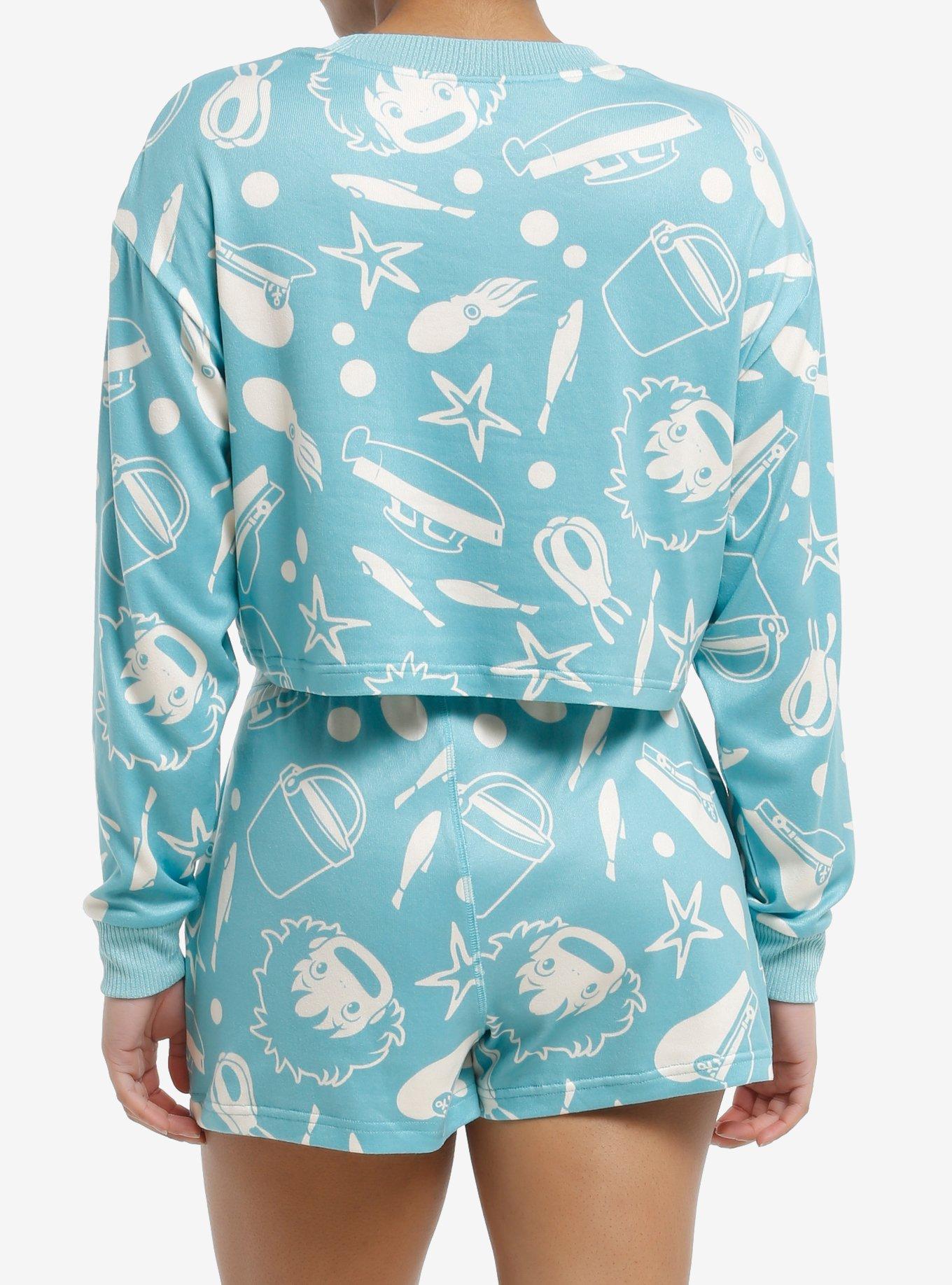 Her Universe Studio Ghibli® Ponyo Allover Print Girls Lounge Set, BLUE, alternate