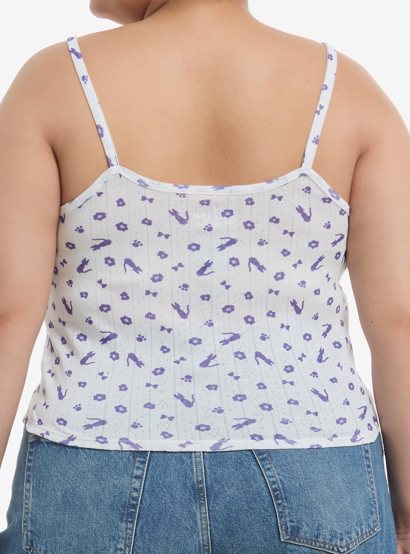 Her Universe Studio Ghibli® Kiki's Delivery Service Jiji Pointelle Girls Cami Plus Size, BLUE, alternate