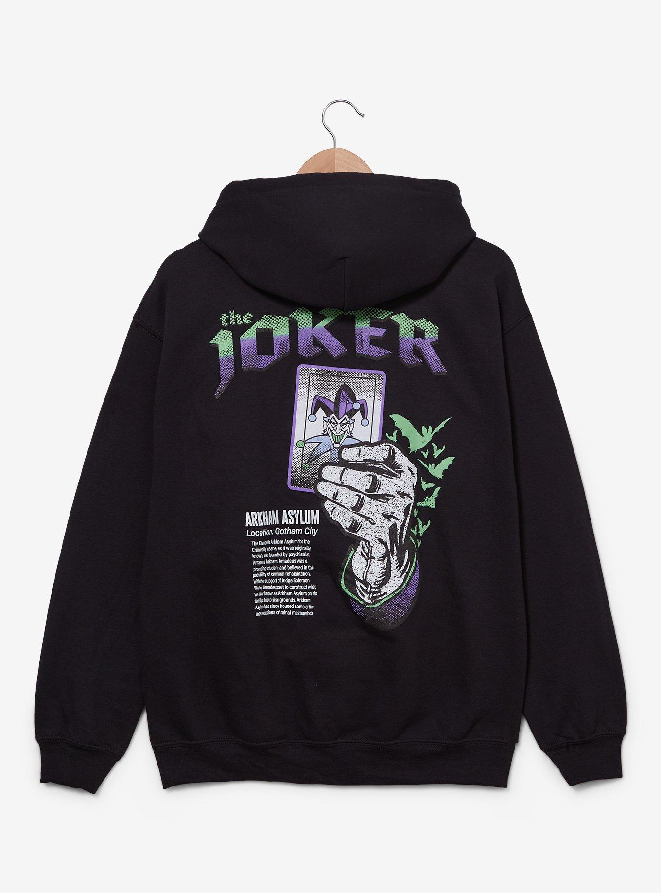 DC Comics Batman Joker Portrait Hoodie - BoxLunch Exclusive, BLACK, alternate