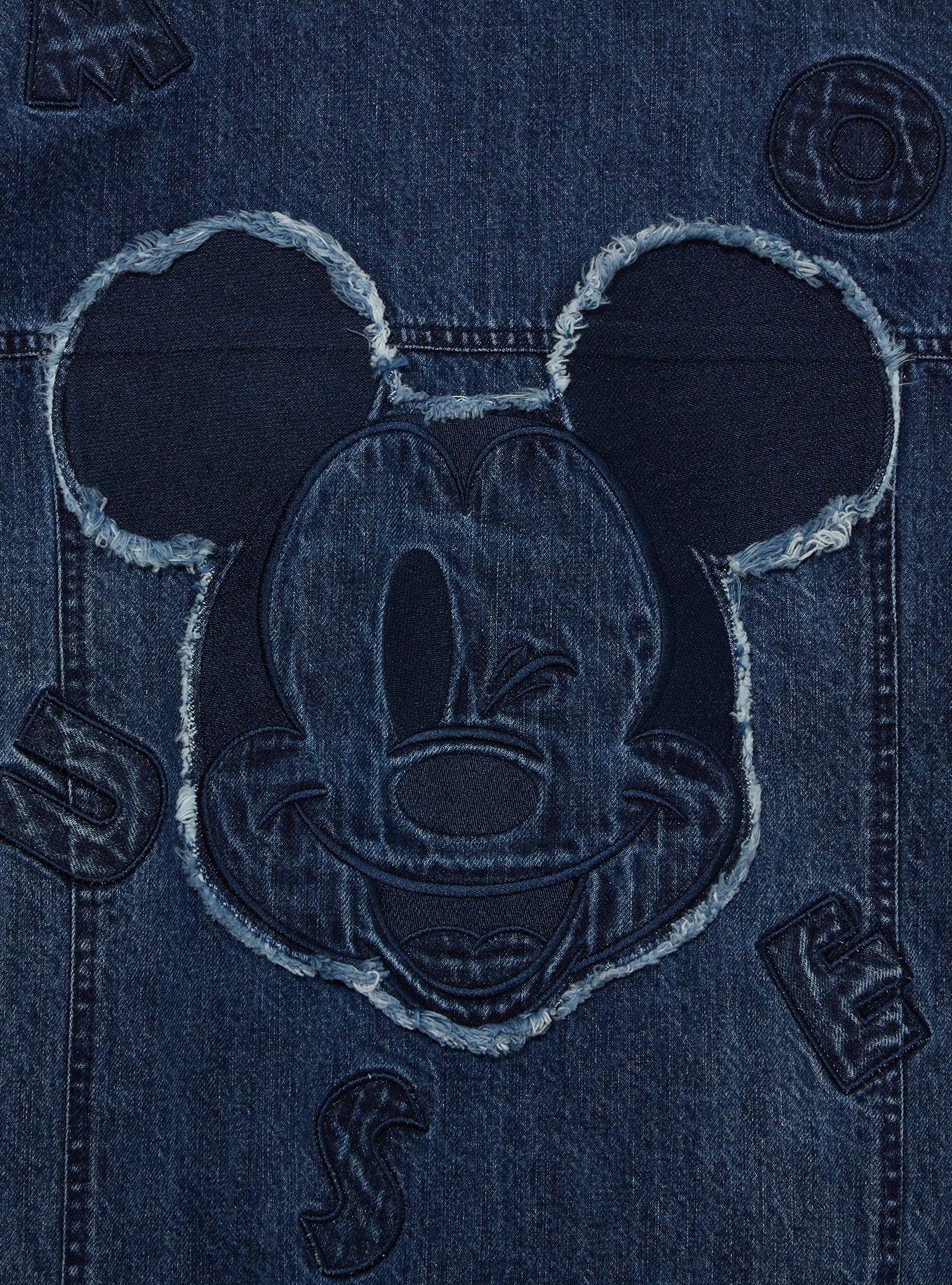 Disney Mickey Mouse Lettered Denim Jacket &mdash; BoxLunch Exclusive, DENIM, alternate