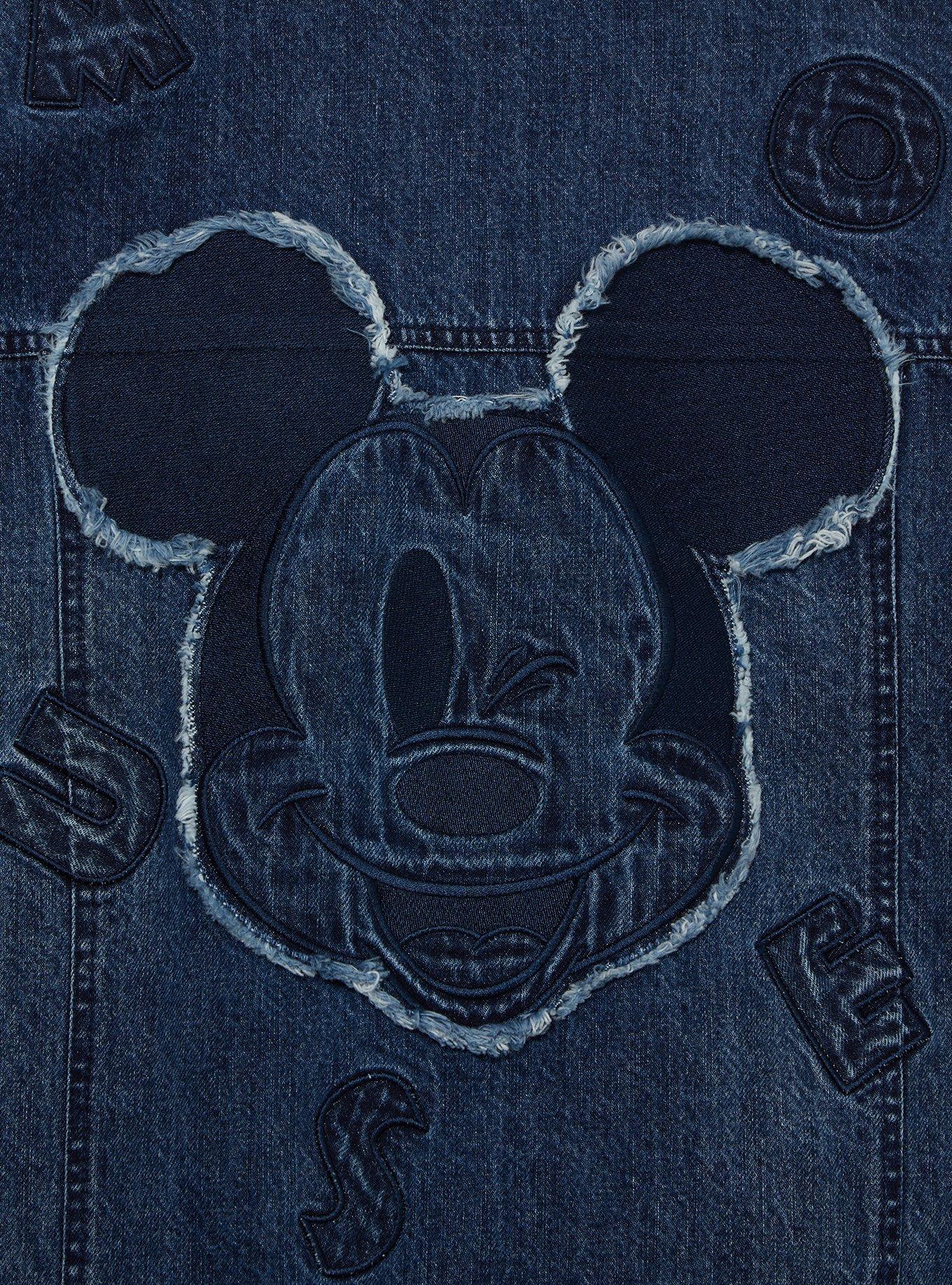 Disney Mickey Mouse Lettered Denim Jacket — BoxLunch Exclusive, , hi-res