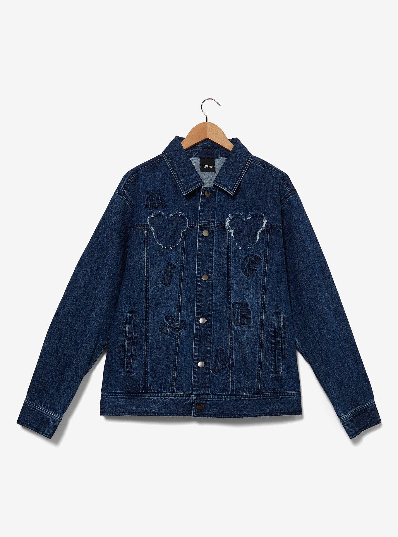 Disney Mickey Mouse Lettered Denim Jacket — BoxLunch Exclusive, DENIM, alternate