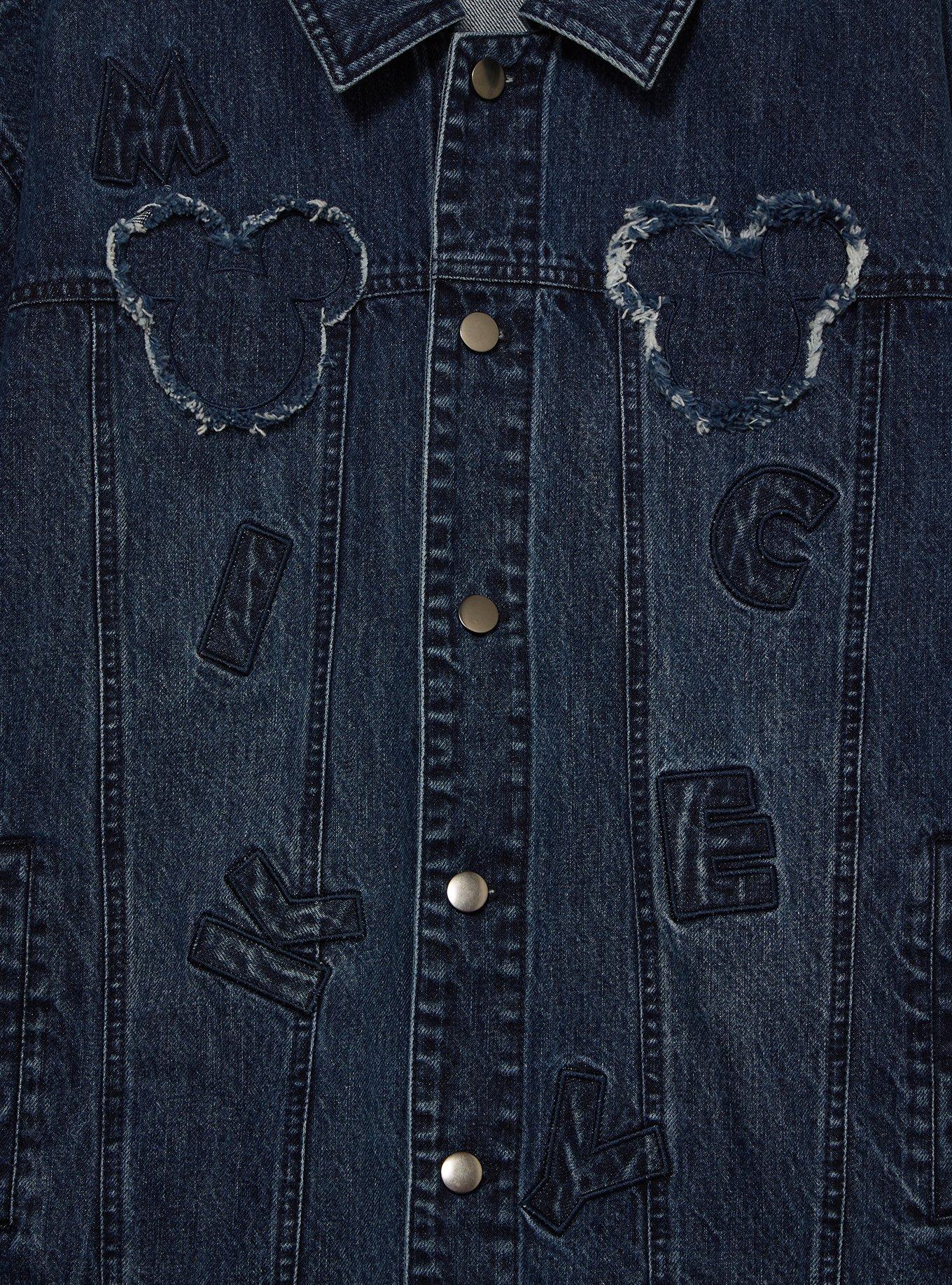 Disney Mickey Mouse Lettered Denim Jacket &mdash; BoxLunch Exclusive, DENIM, alternate