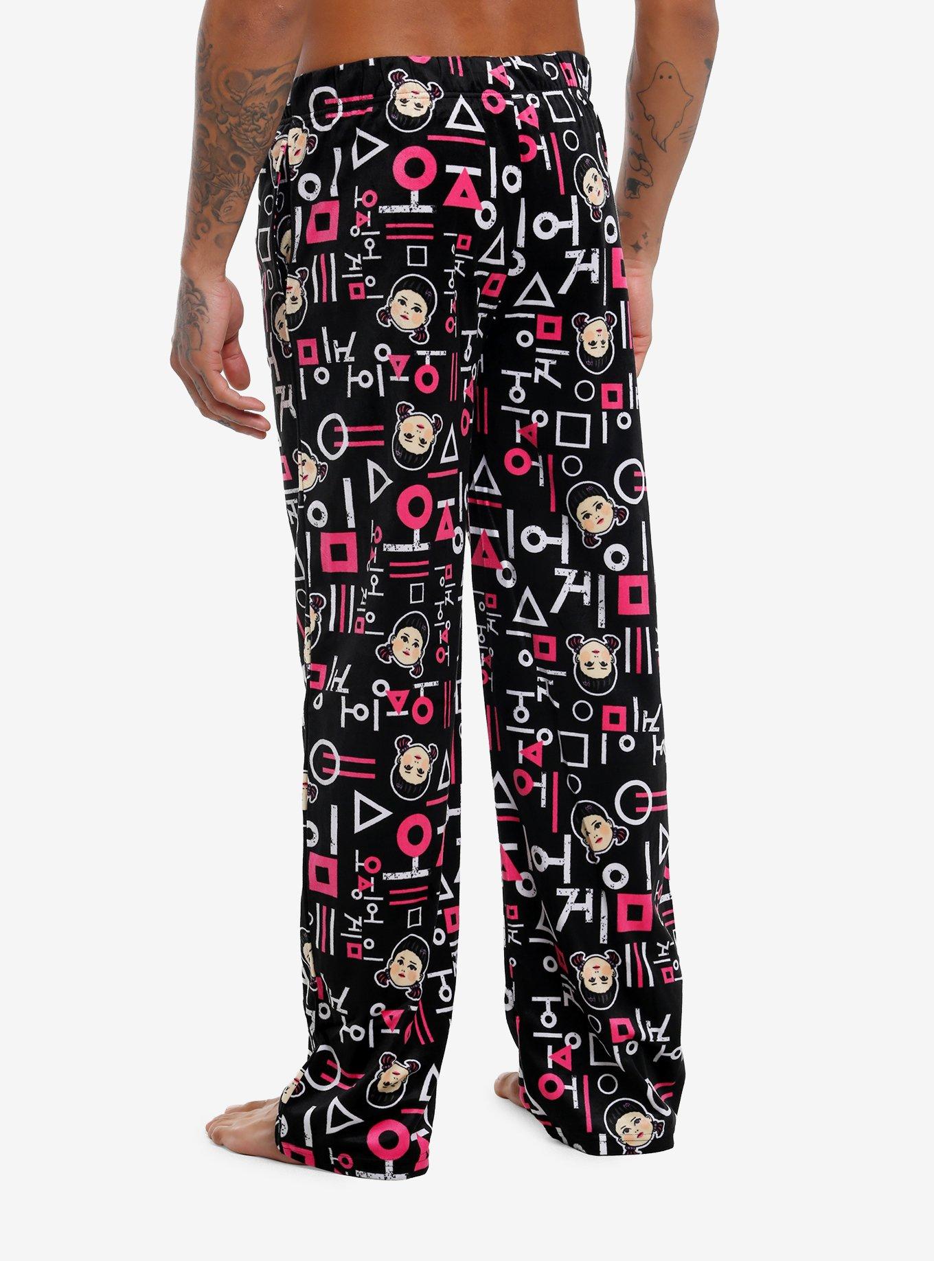 Squid Game Symbols Pajama Pants, MULTI, alternate