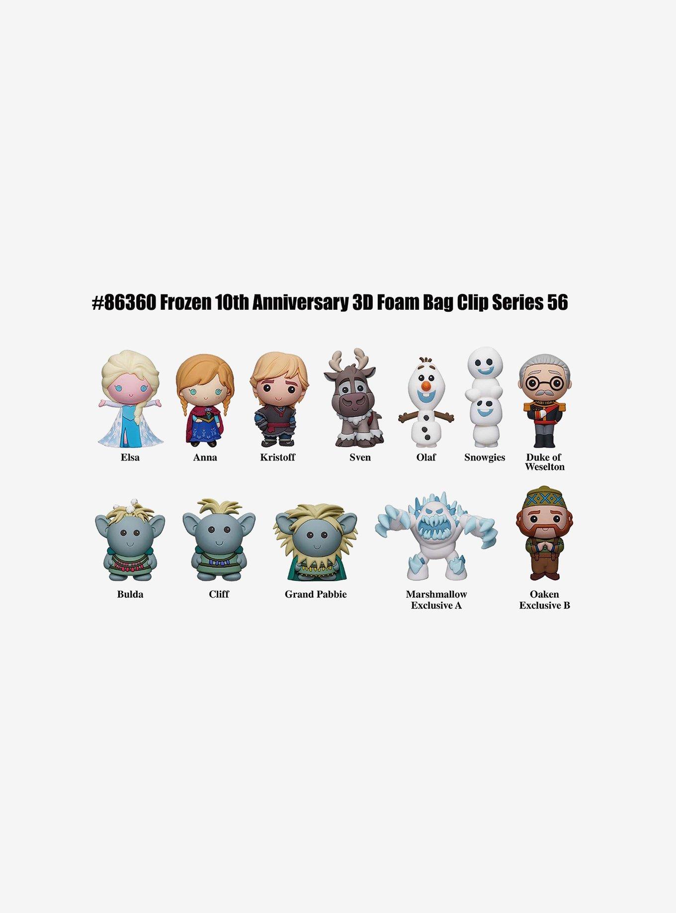 Disney Frozen Characters 10th Anniversary Blind Bag Figural Bag Clip, , alternate