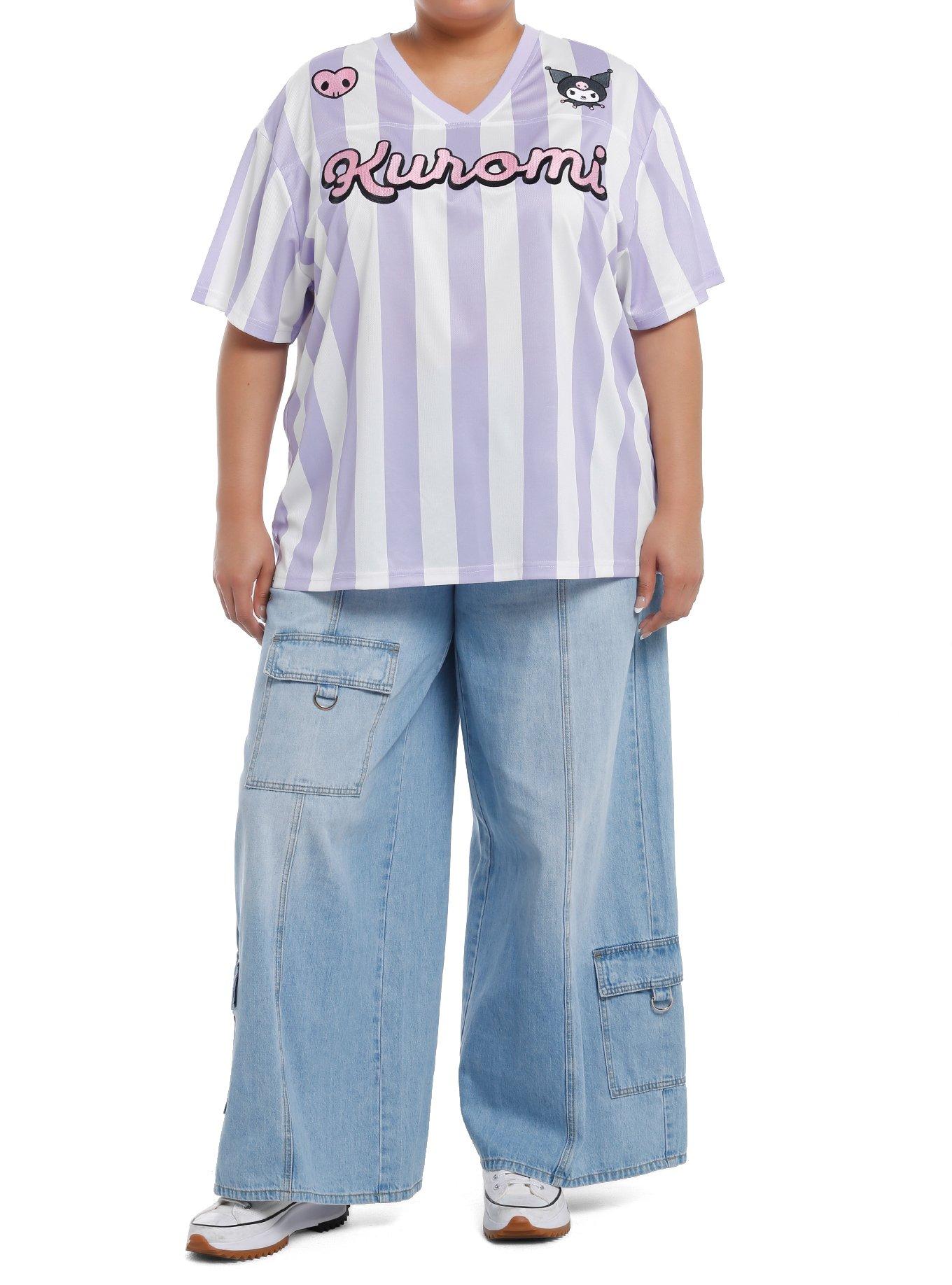 Kuromi Stripe Girls Soccer Jersey Plus Size, MULTI, alternate