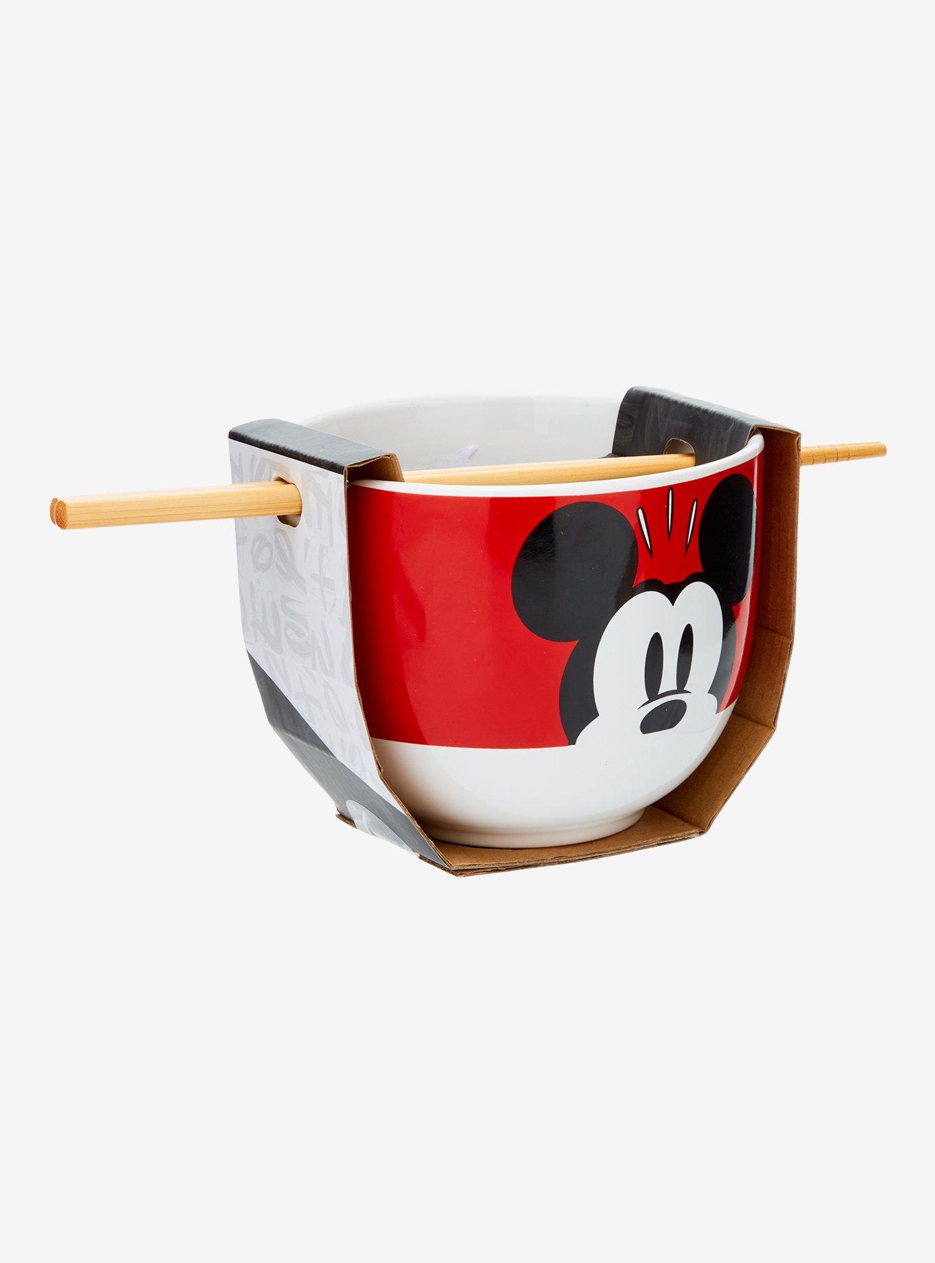 Disney Mickey Mouse Red Ramen Bowl with Chopsticks, , alternate