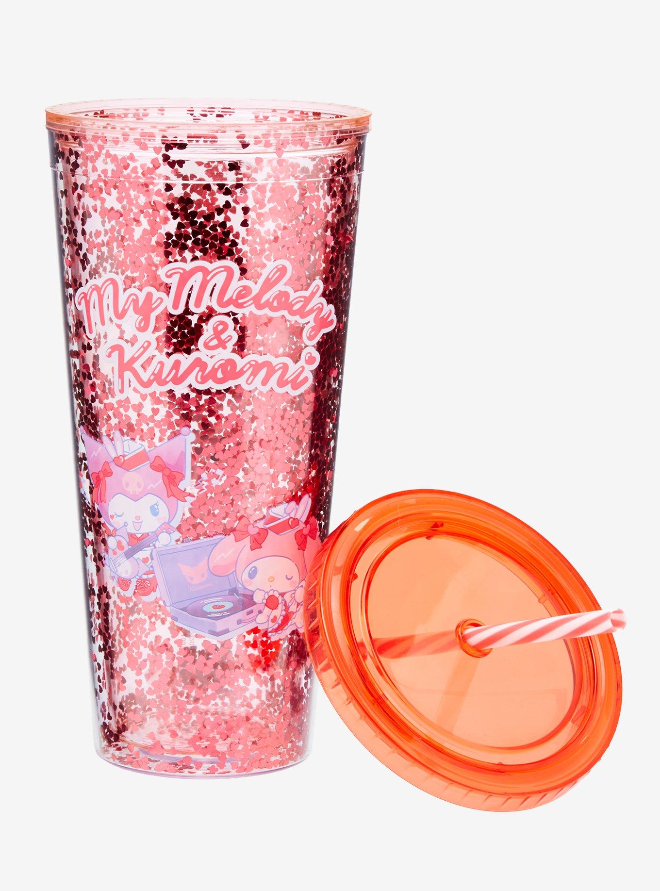 Sanrio My Melody & Kuromi Diner Glitter Carnival Cup with Straw, , alternate