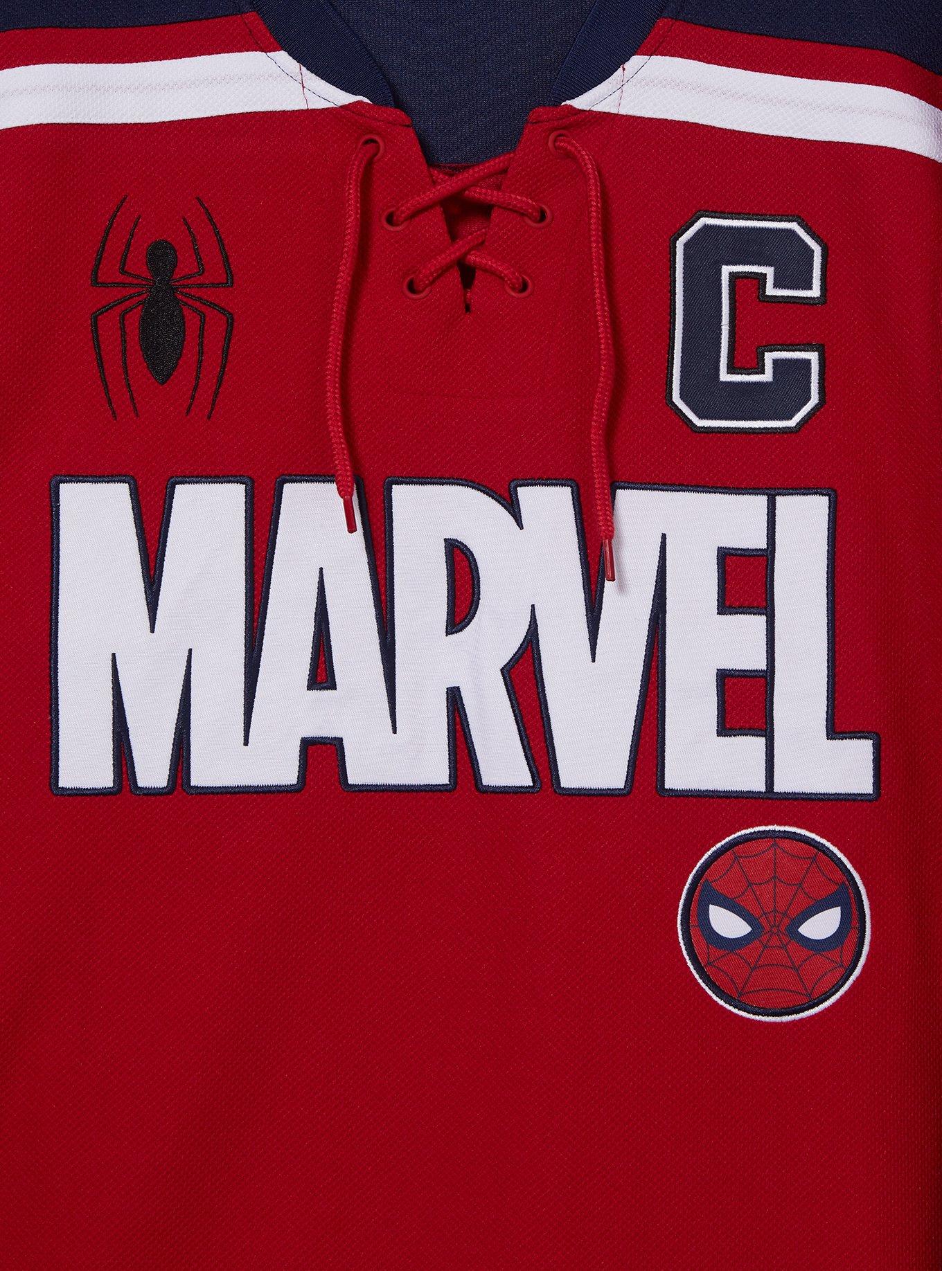 Marvel Spider-Man Embroidered Hockey Jersey — BoxLunch Exclusive, , hi-res