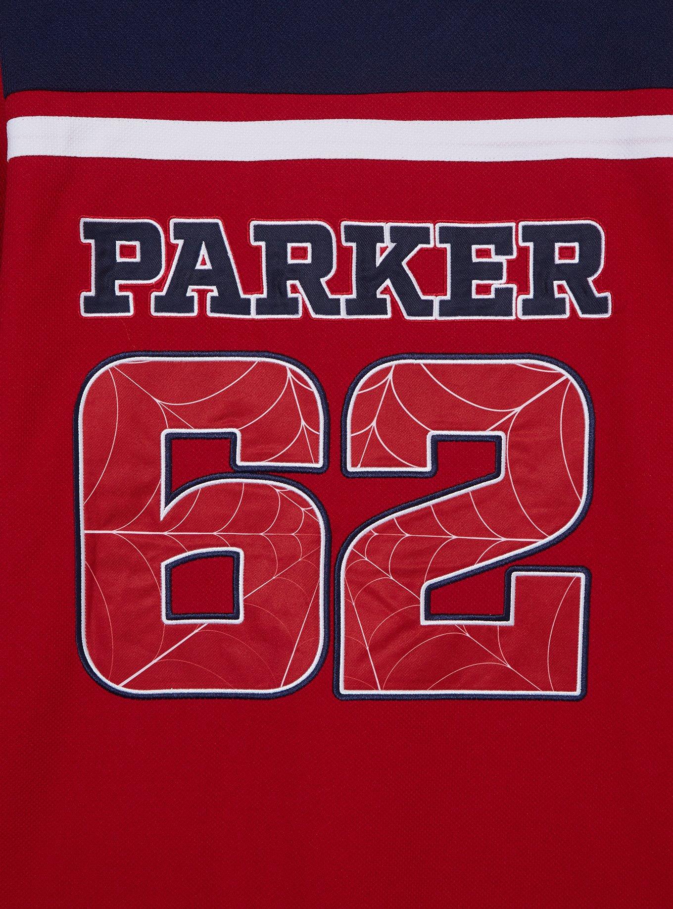 Marvel Spider-Man Embroidered Hockey Jersey &mdash; BoxLunch Exclusive, RED, alternate