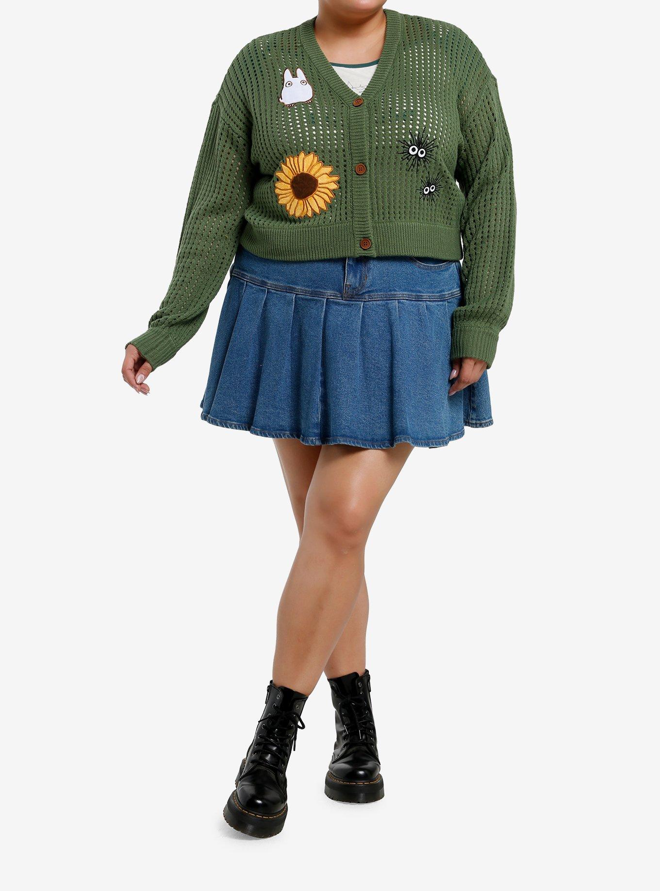 Her Universe Studio Ghibli® My Neighbor Totoro Open Knit Girls Crop Cardigan Plus Size, , hi-res