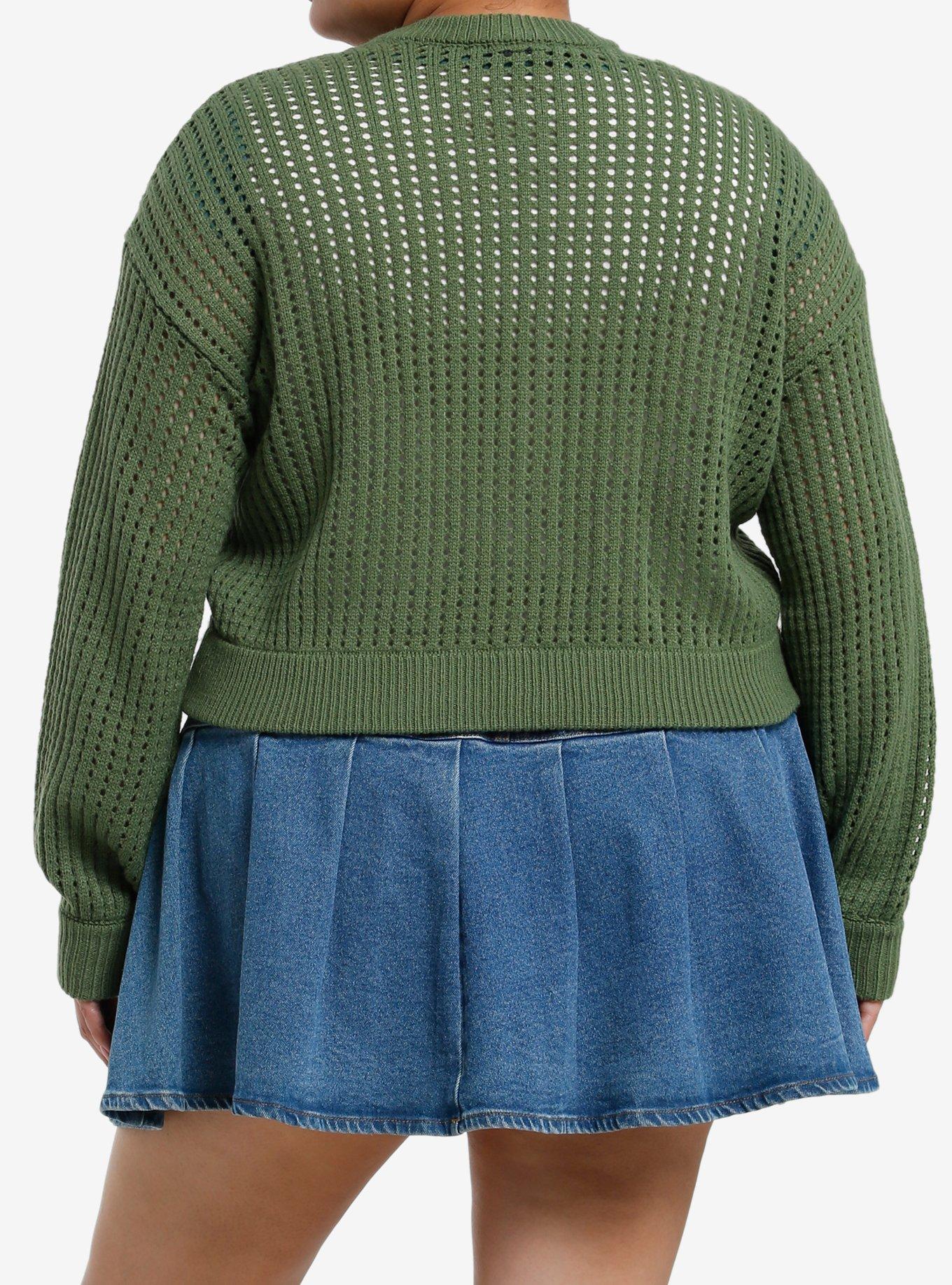 Her Universe Studio Ghibli® My Neighbor Totoro Open Knit Girls Crop Cardigan Plus Size, MULTI, alternate