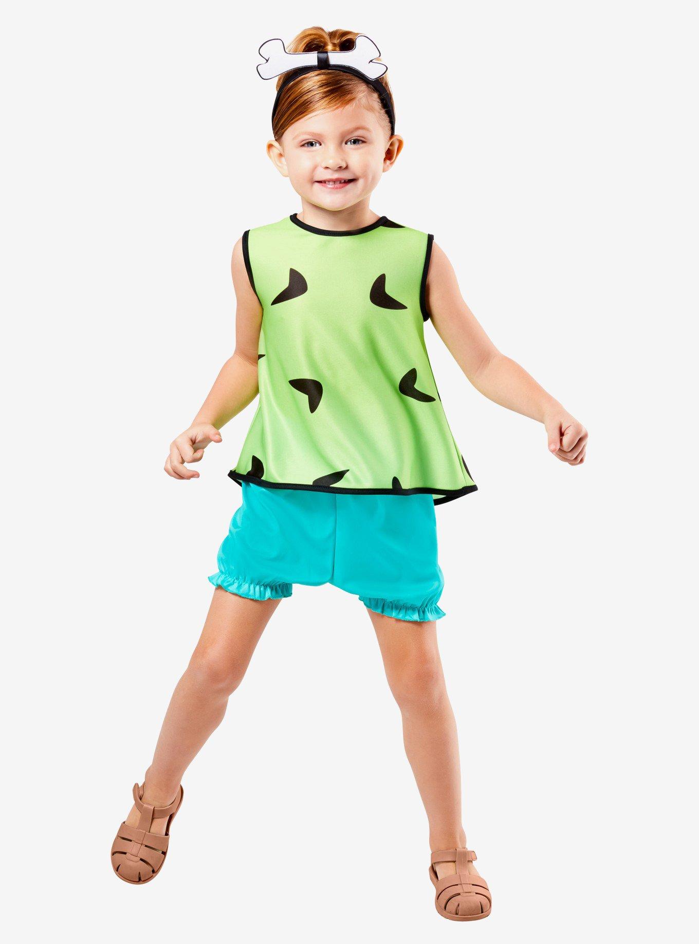 The Flintstones Pebbles Toddler Costume, GREEN, alternate