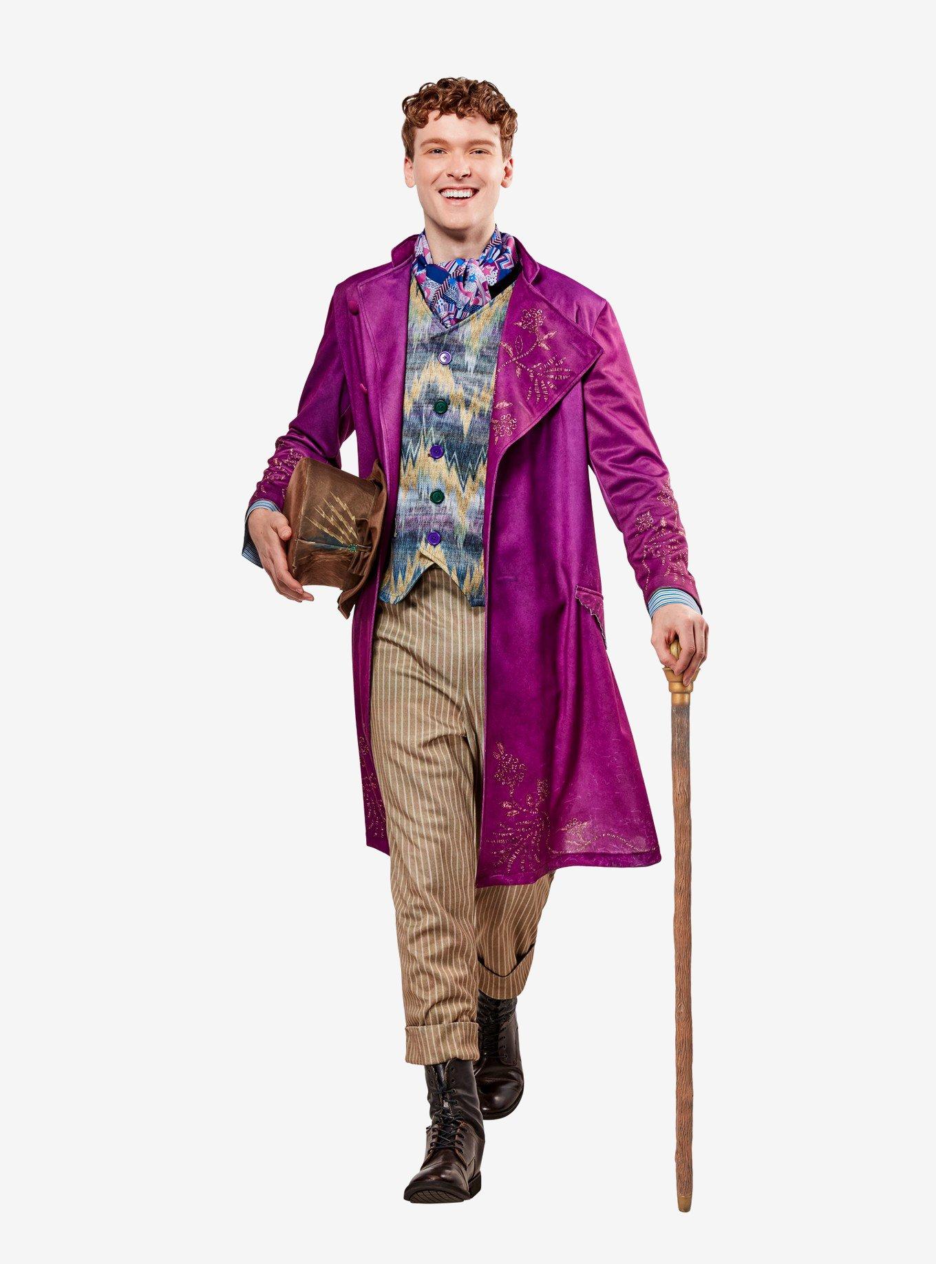 Willy Wonka Adult Deluxe Costume, PURPLE, alternate