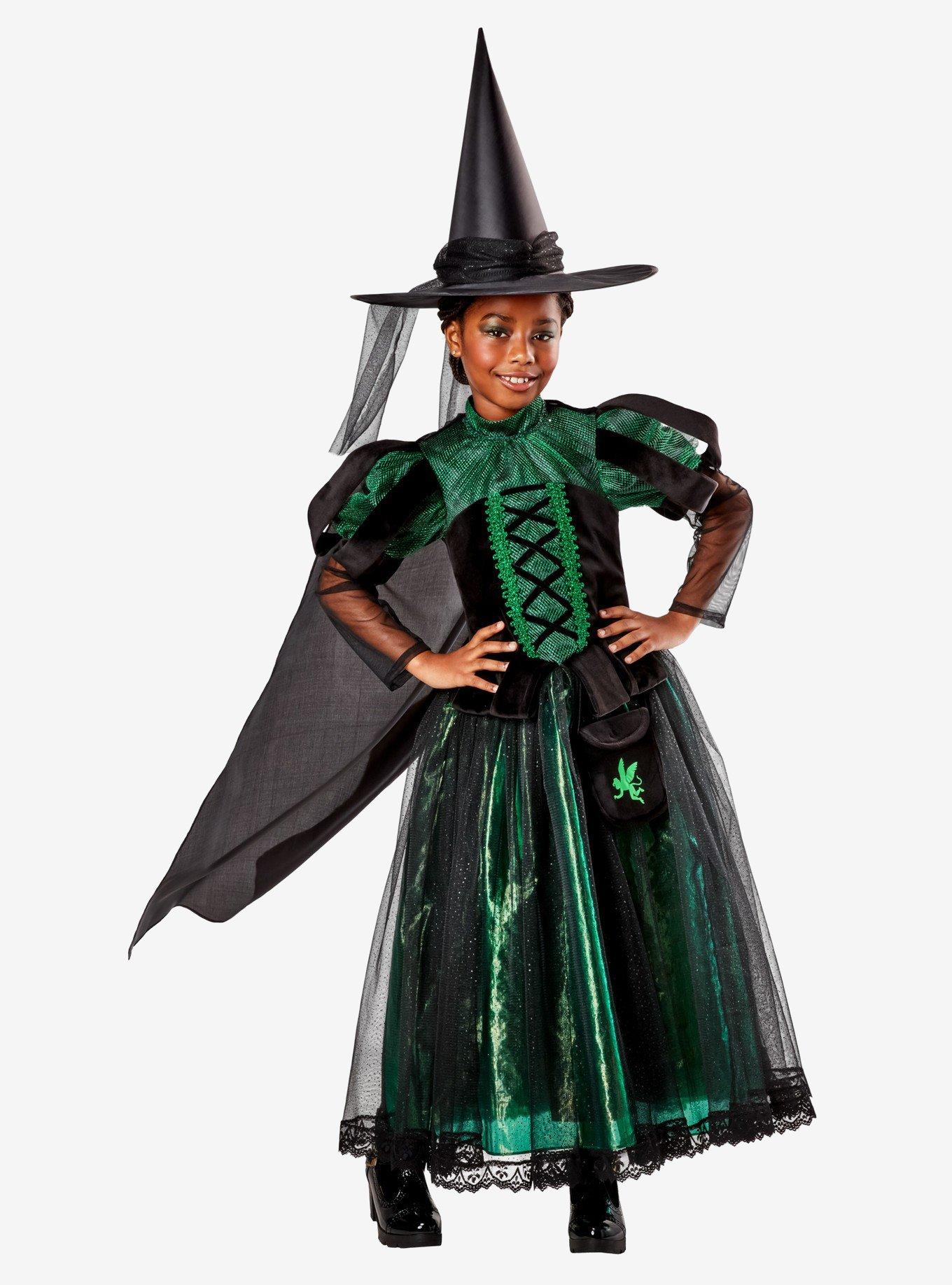 The Wizard of Oz Deluxe Wicked Witch Youth Costume, BLACK, alternate