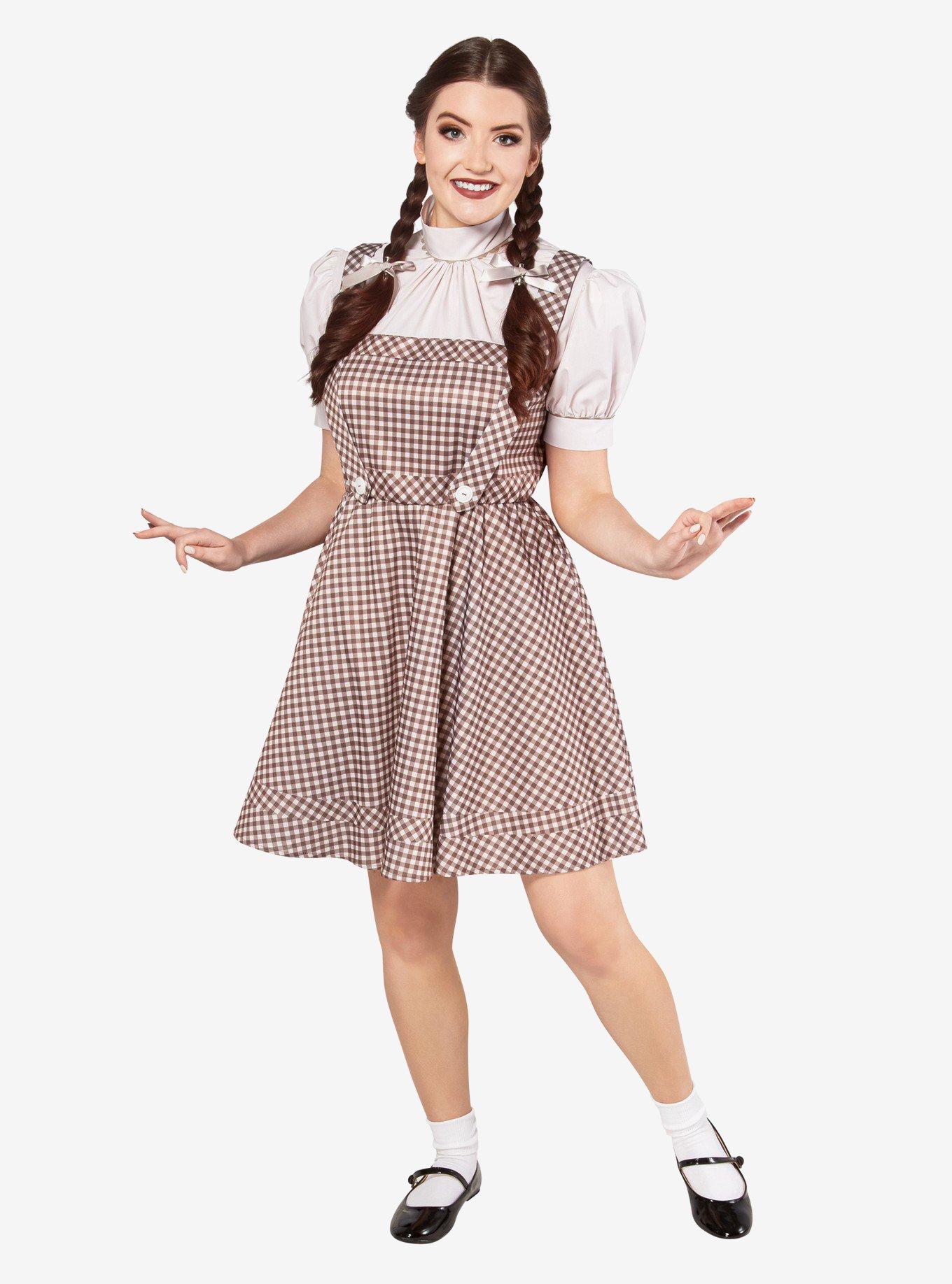 The Wizard of Oz Dorothy Adult Costume Kansas Edition, BROWN, alternate