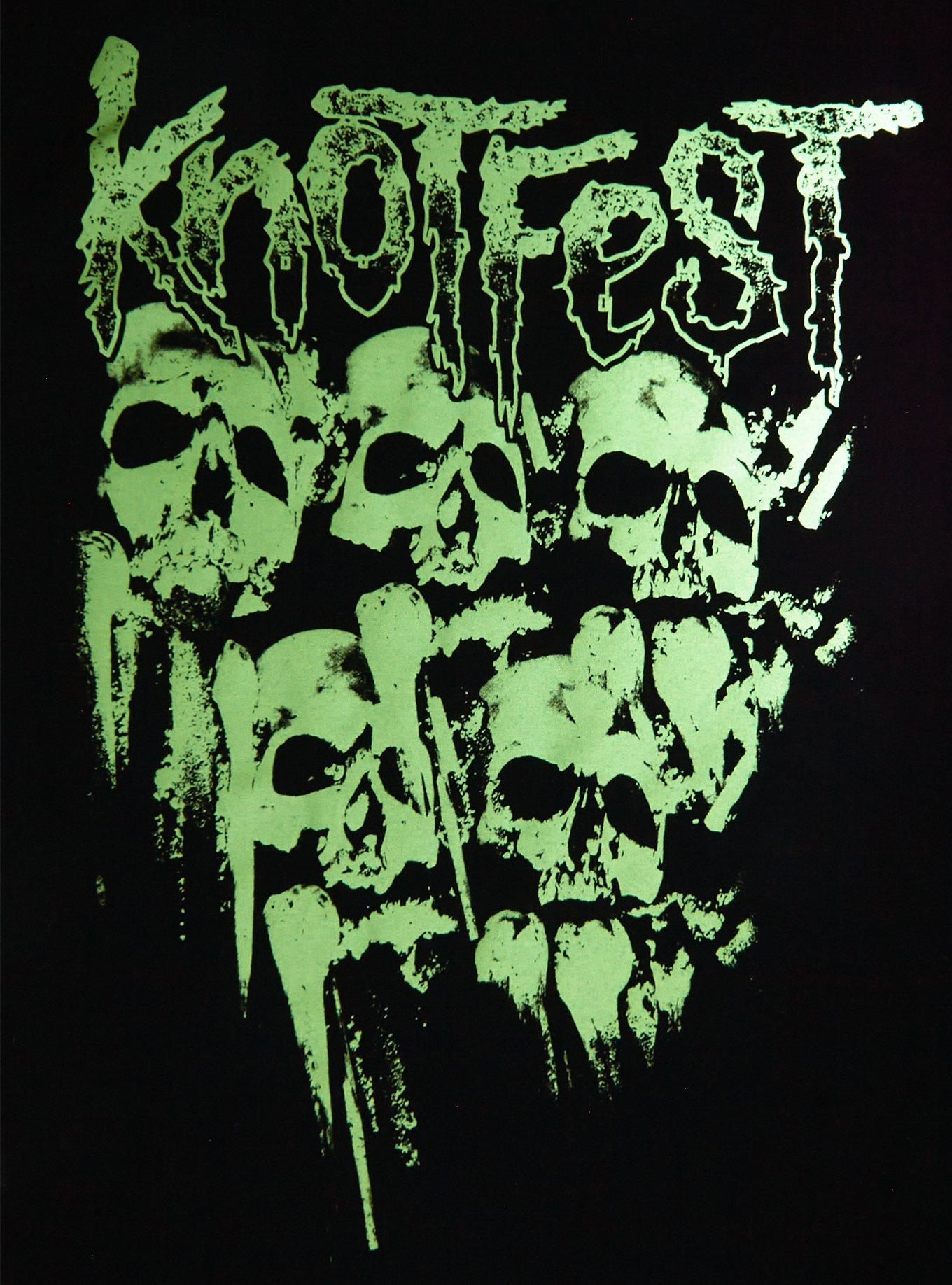 Slipknot Knot Fest Skulls Glow-In-The-Dark T-Shirt, , hi-res