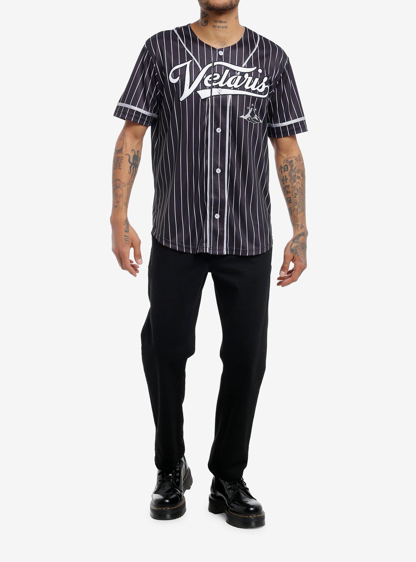 A Court Of Thorns And Roses Rhysand Velaris Baseball Jersey, BLACK, alternate