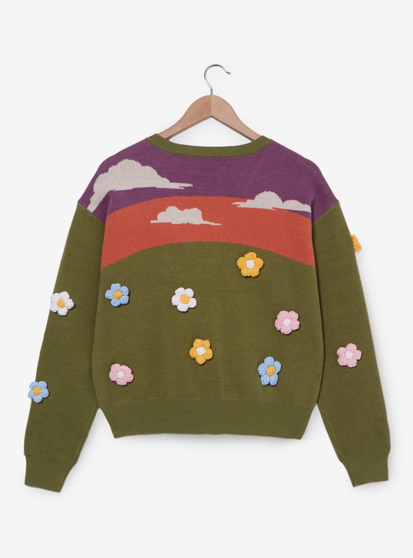 Her Universe Disney A Goofy Movie Max & Roxanne Flower Field Women's Cardigan - BoxLunch Exclusive, MULTI, alternate