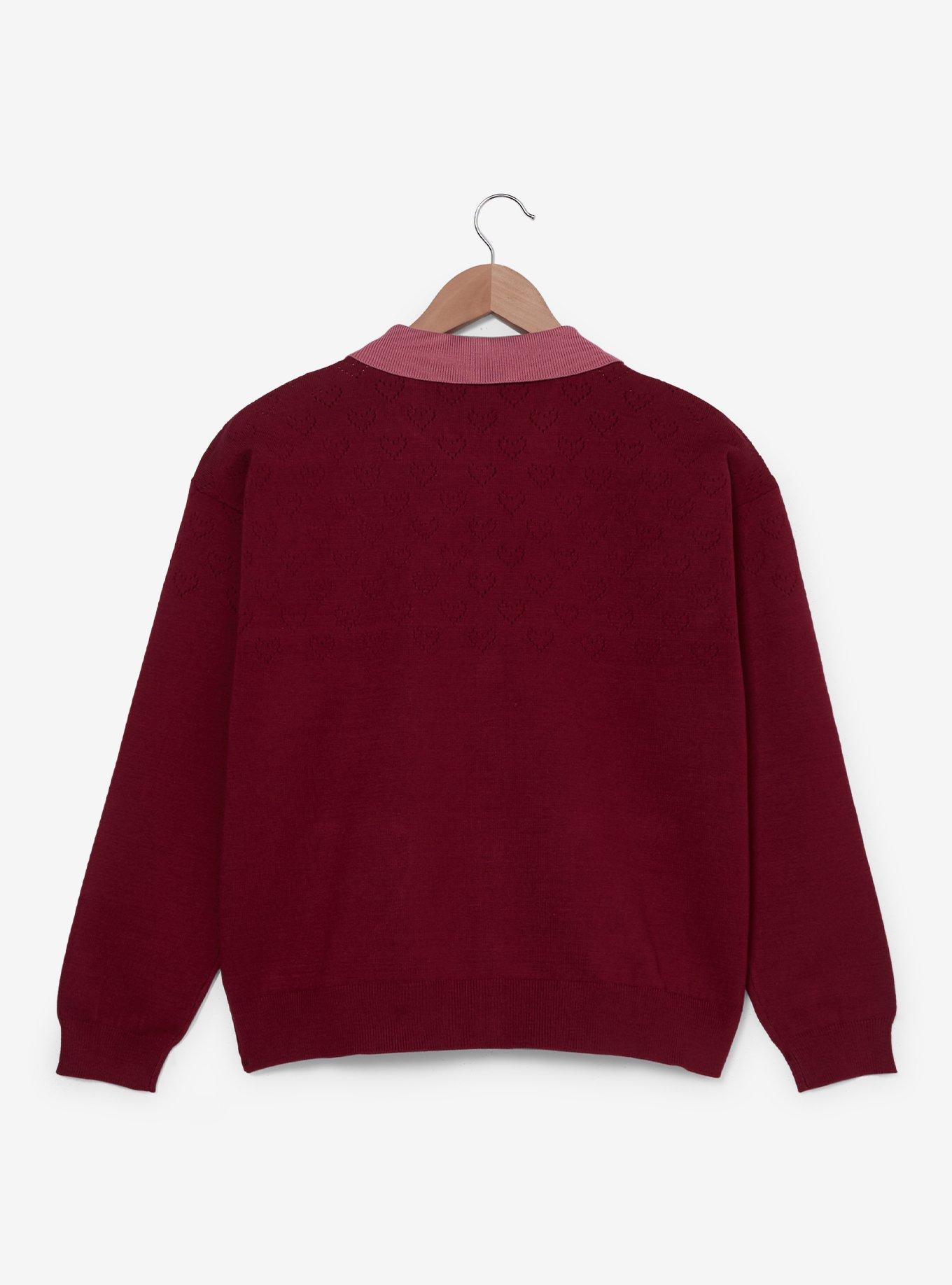 Peanuts Snoopy & Woodstock Heart Lace Women's Cardigan &mdash; BoxLunch Exclusive, MAGENTA, alternate