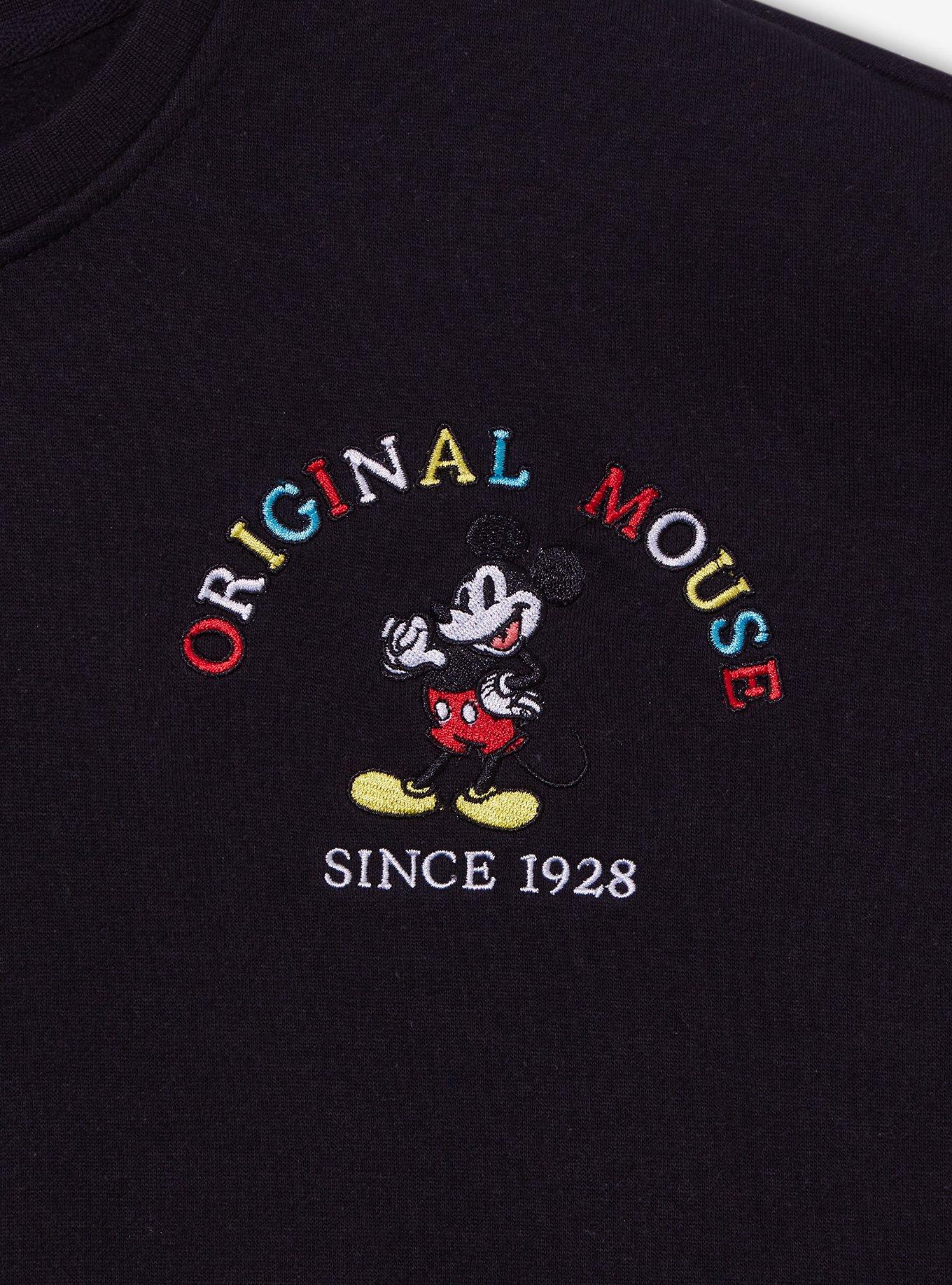 Disney Mickey Mouse Original Mouse Crewneck - BoxLunch Exclusive, BLACK, alternate