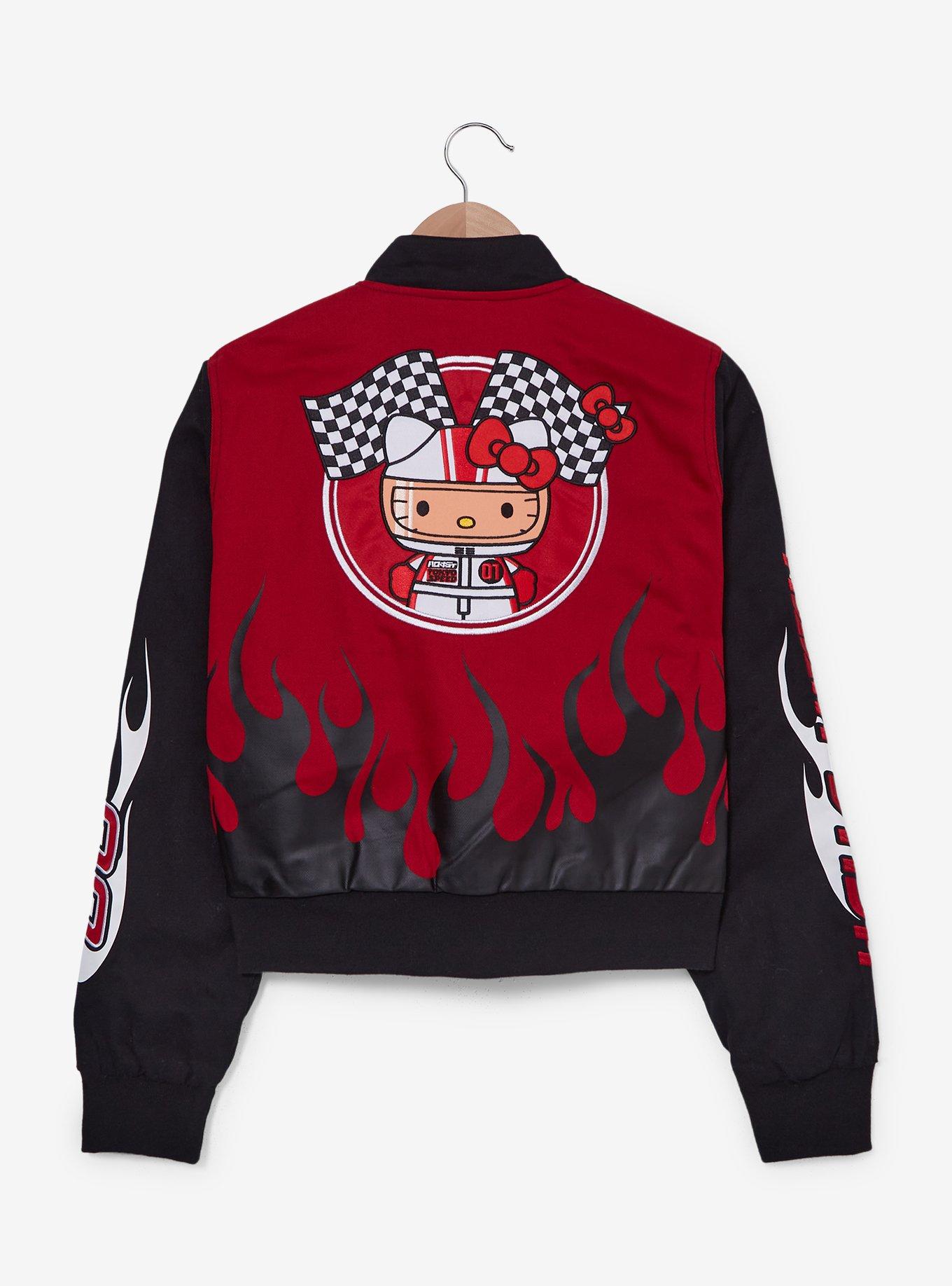 Sanrio Hello Kitty Flames Racing Cropped Women's Racing Jacket - BoxLunch Exclusive, MULTI, alternate