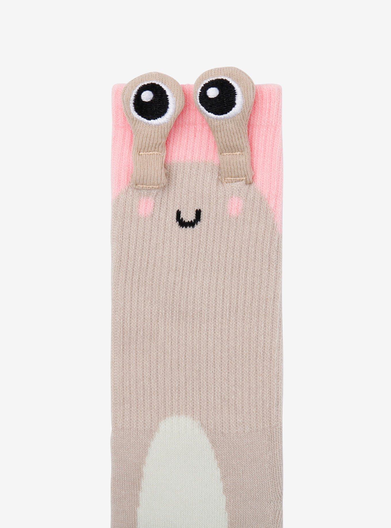 Snail 3D Eyes Crew Socks, , alternate