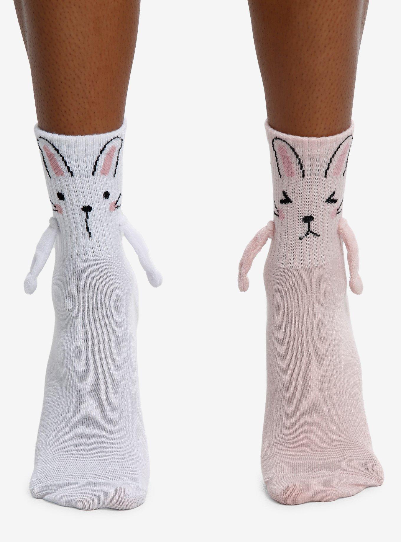 Bunny Magnetic Arms Mismatch Crew Socks, , hi-res